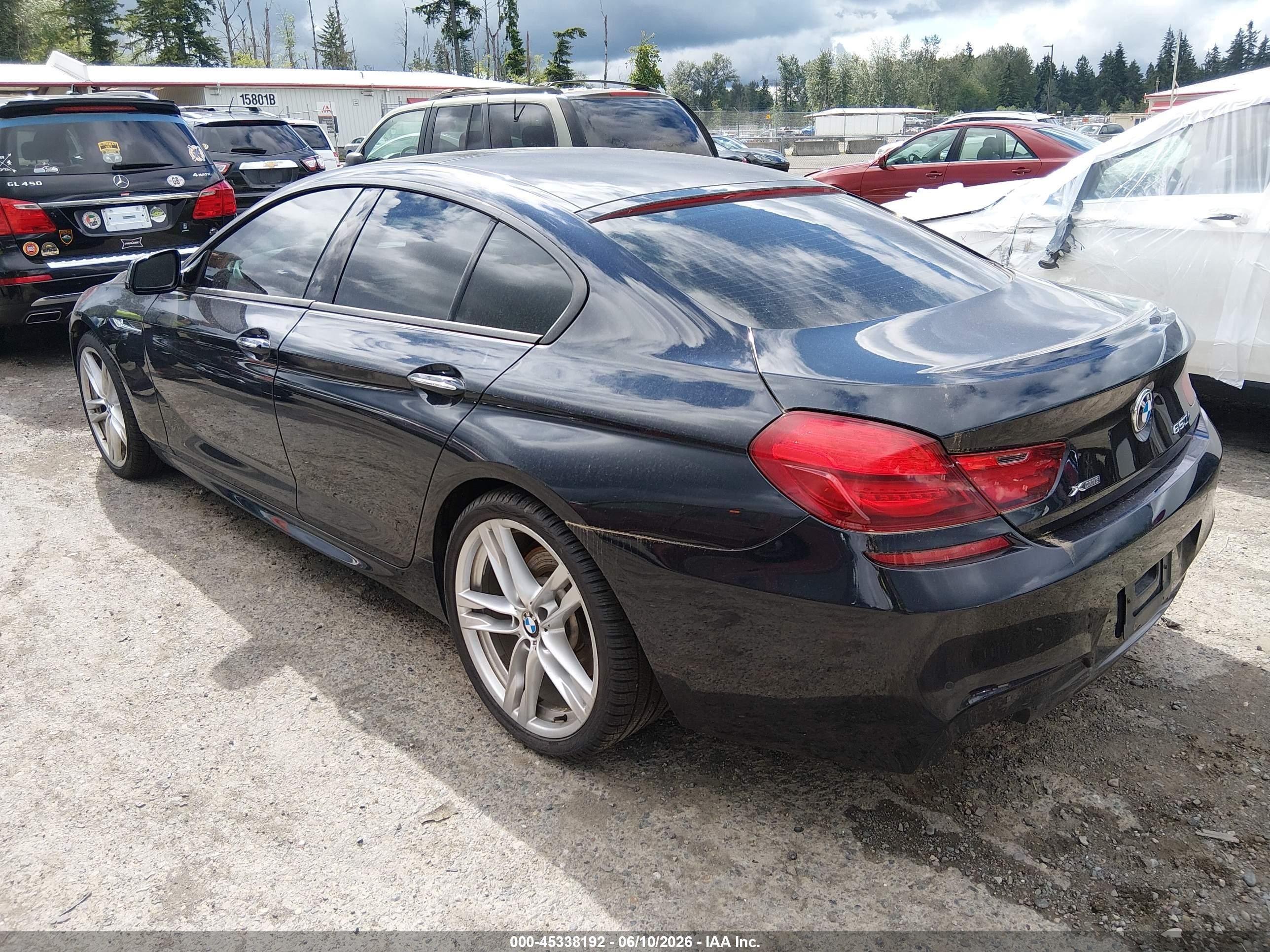 2013 Bmw 650i Gran Coupe Xdrive Черный vin: WBA6B4C56DDG67883