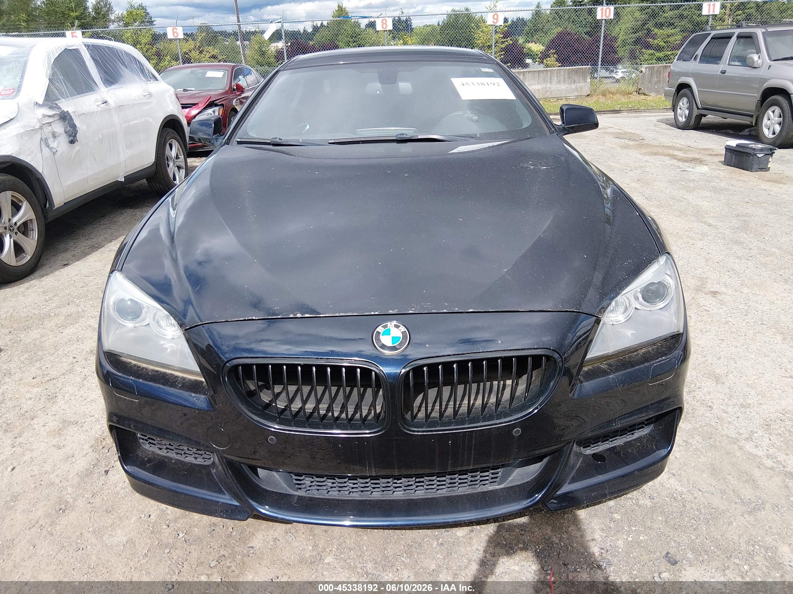 2013 Bmw 650i Gran Coupe Xdrive Черный vin: WBA6B4C56DDG67883