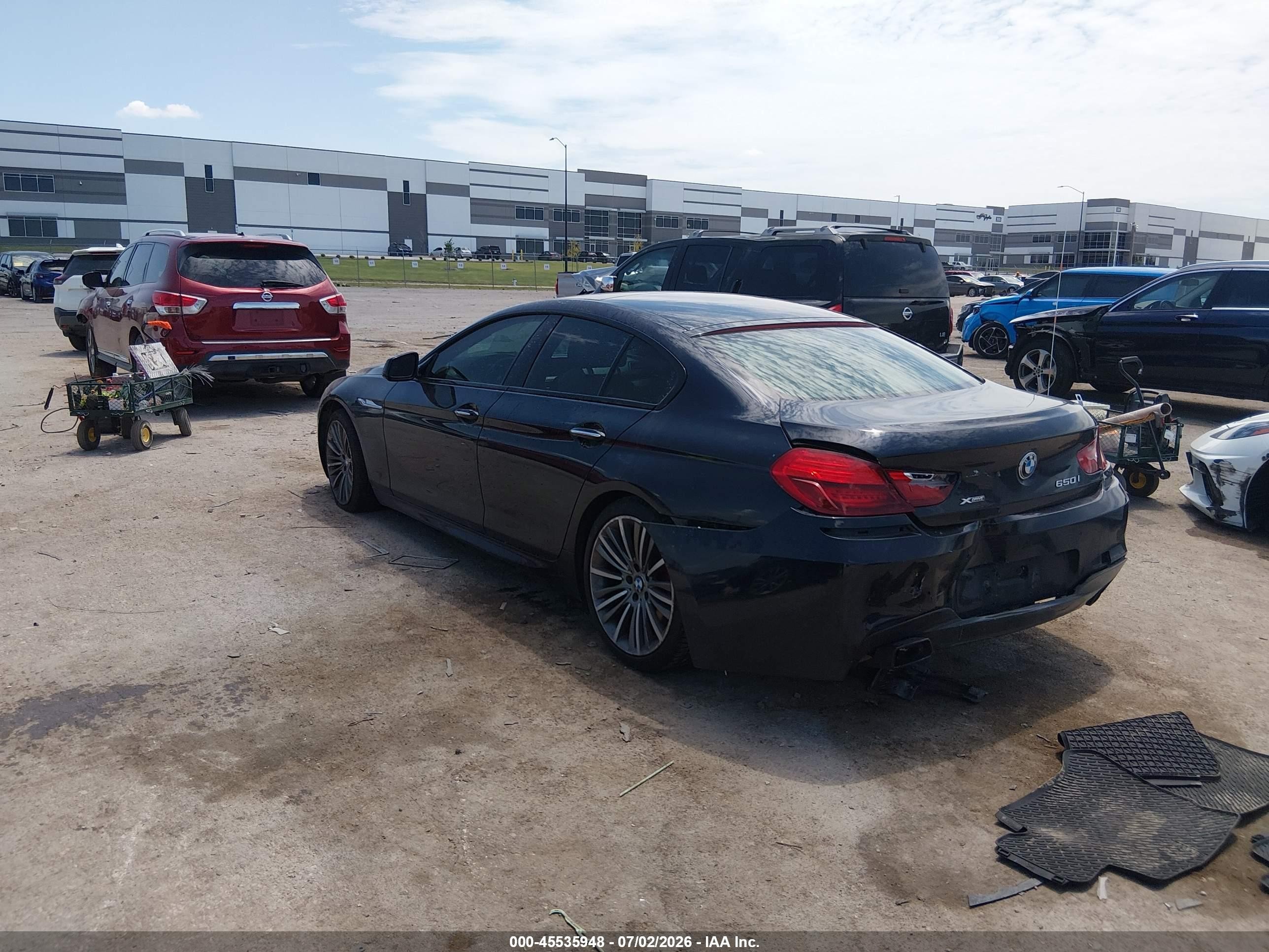 2014 Bmw 650i Gran Coupe Xdrive Black vin: WBA6B4C57ED099061