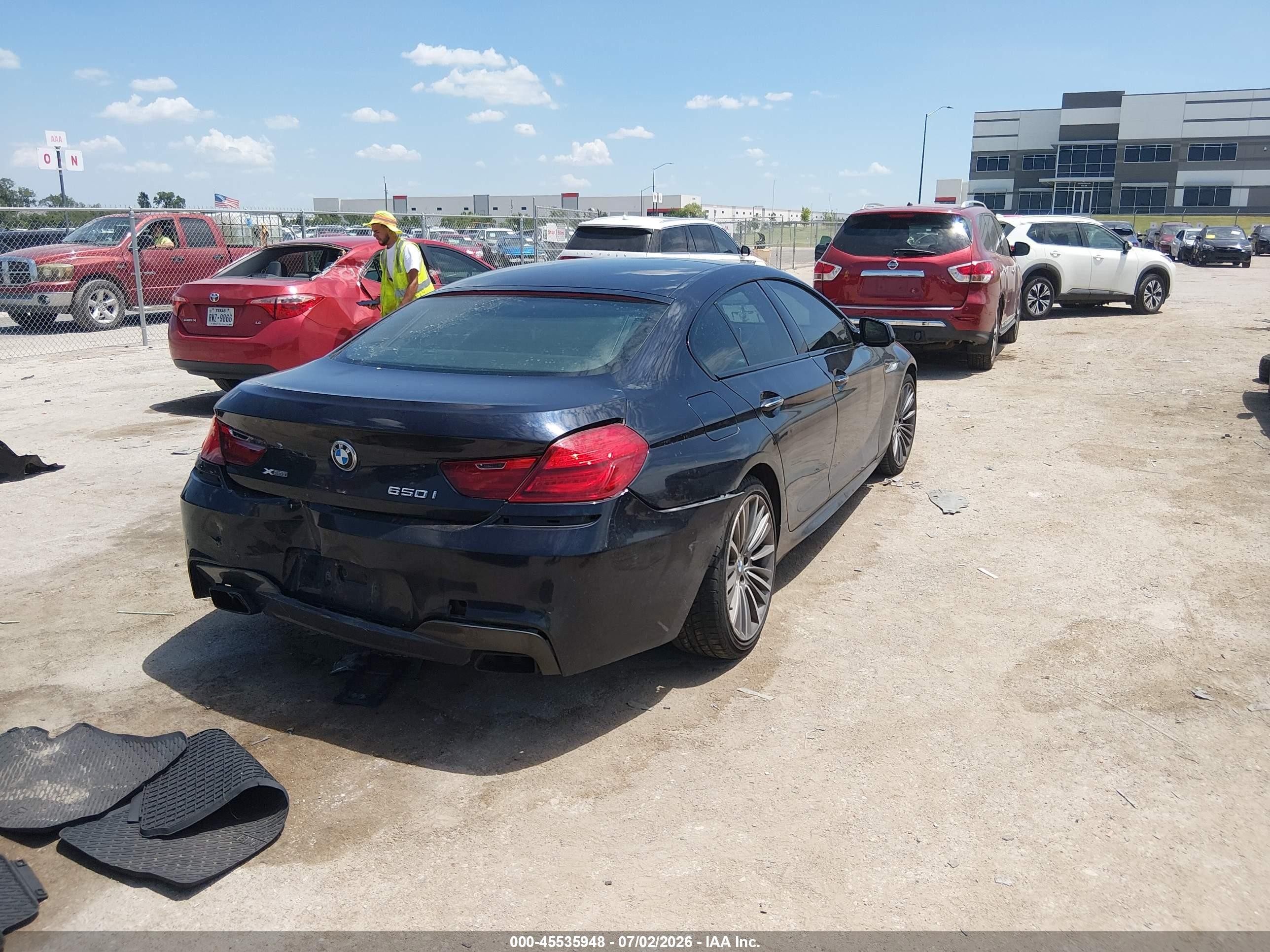 2014 Bmw 650i Gran Coupe Xdrive Black vin: WBA6B4C57ED099061