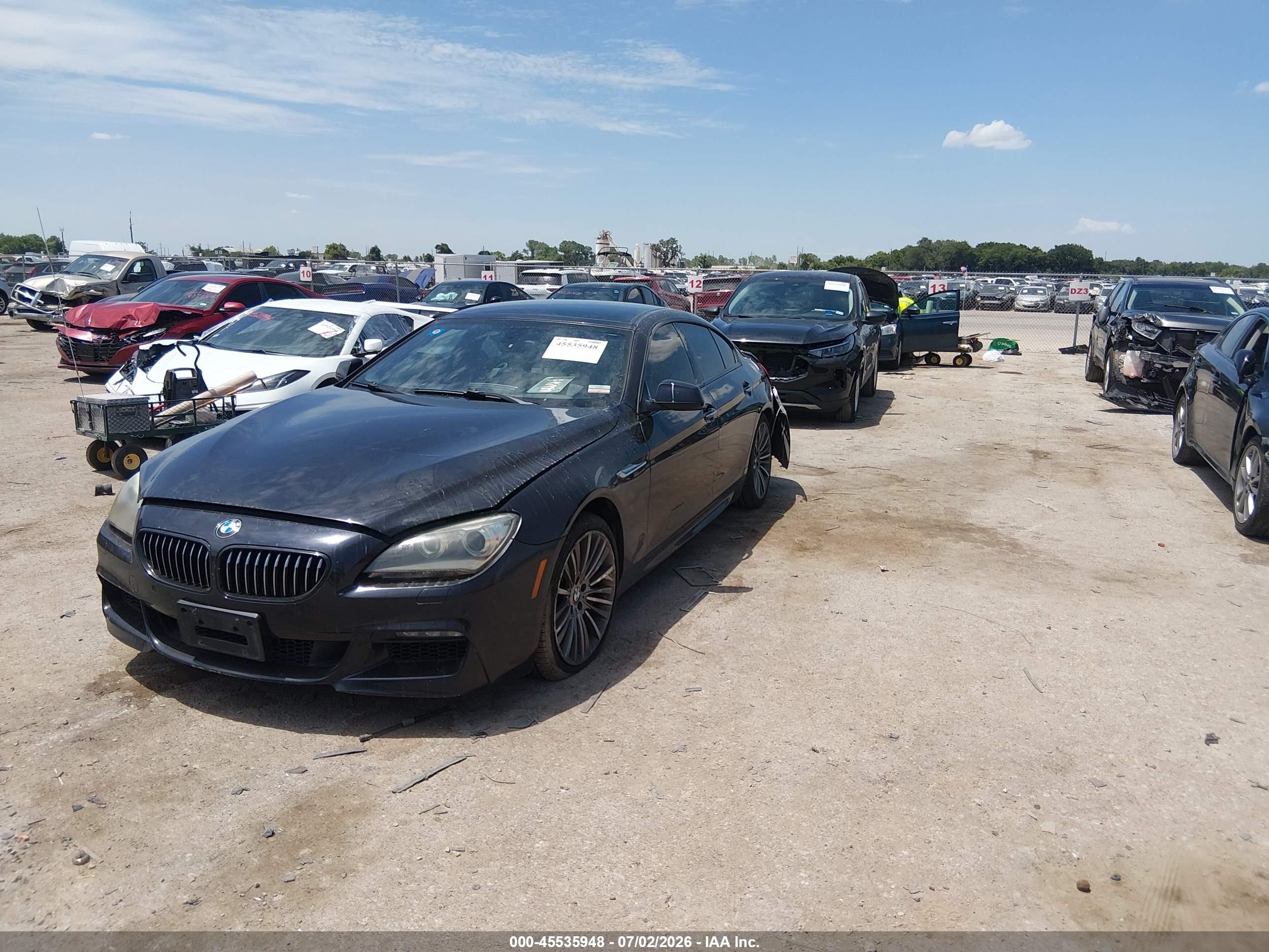 2014 Bmw 650i Gran Coupe Xdrive Black vin: WBA6B4C57ED099061