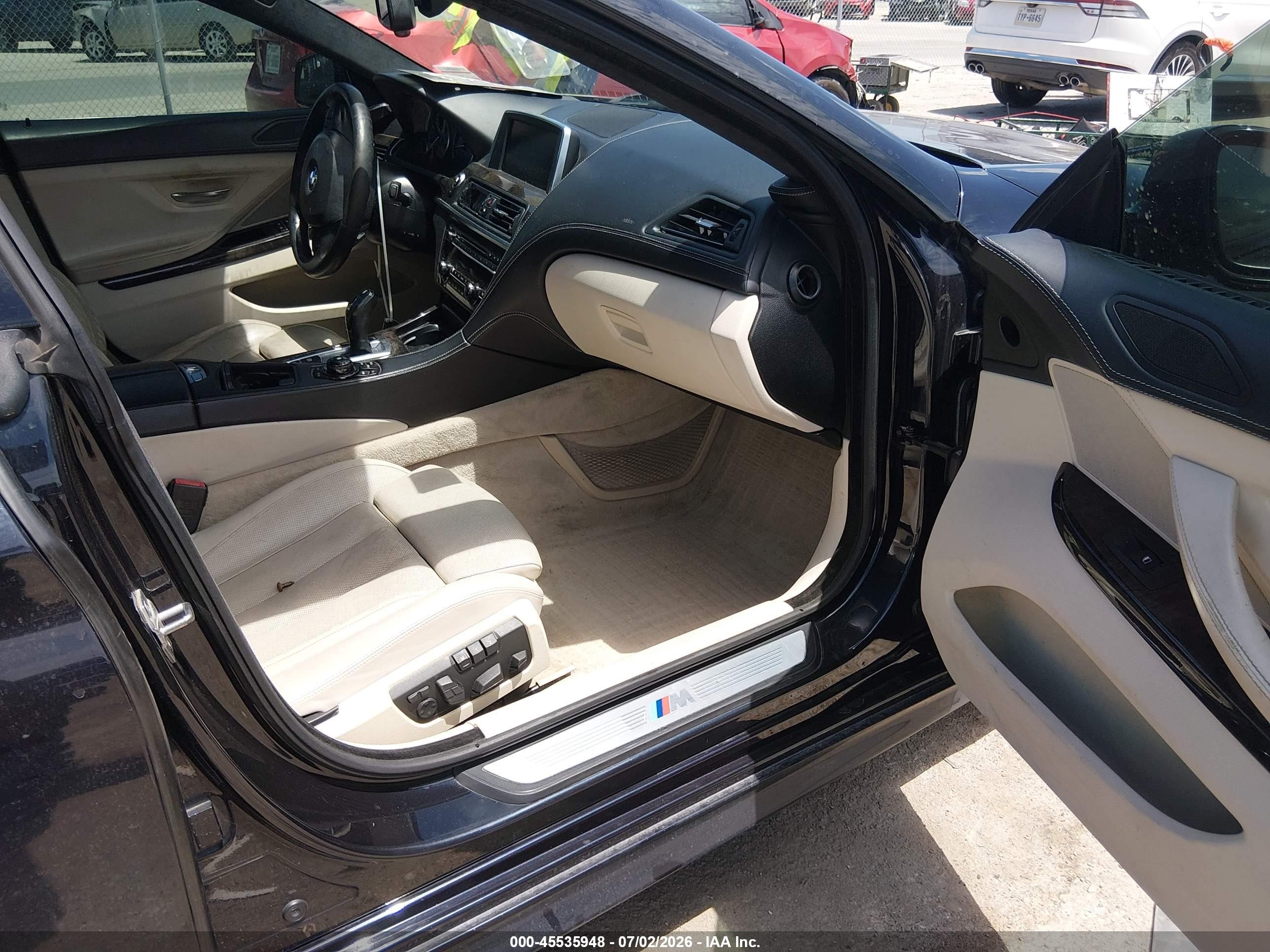 2014 Bmw 650i Gran Coupe Xdrive Black vin: WBA6B4C57ED099061