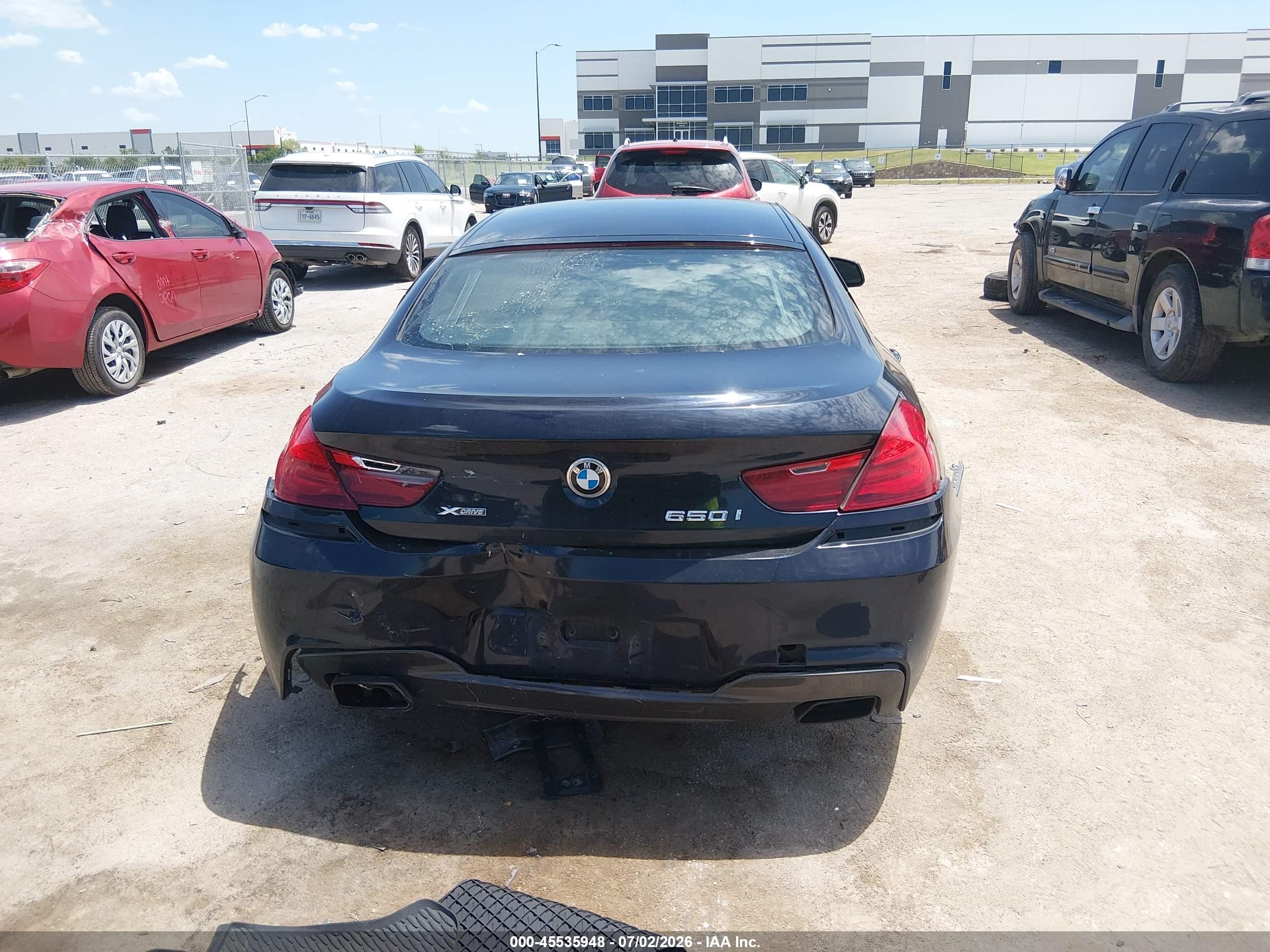 2014 Bmw 650i Gran Coupe Xdrive Black vin: WBA6B4C57ED099061