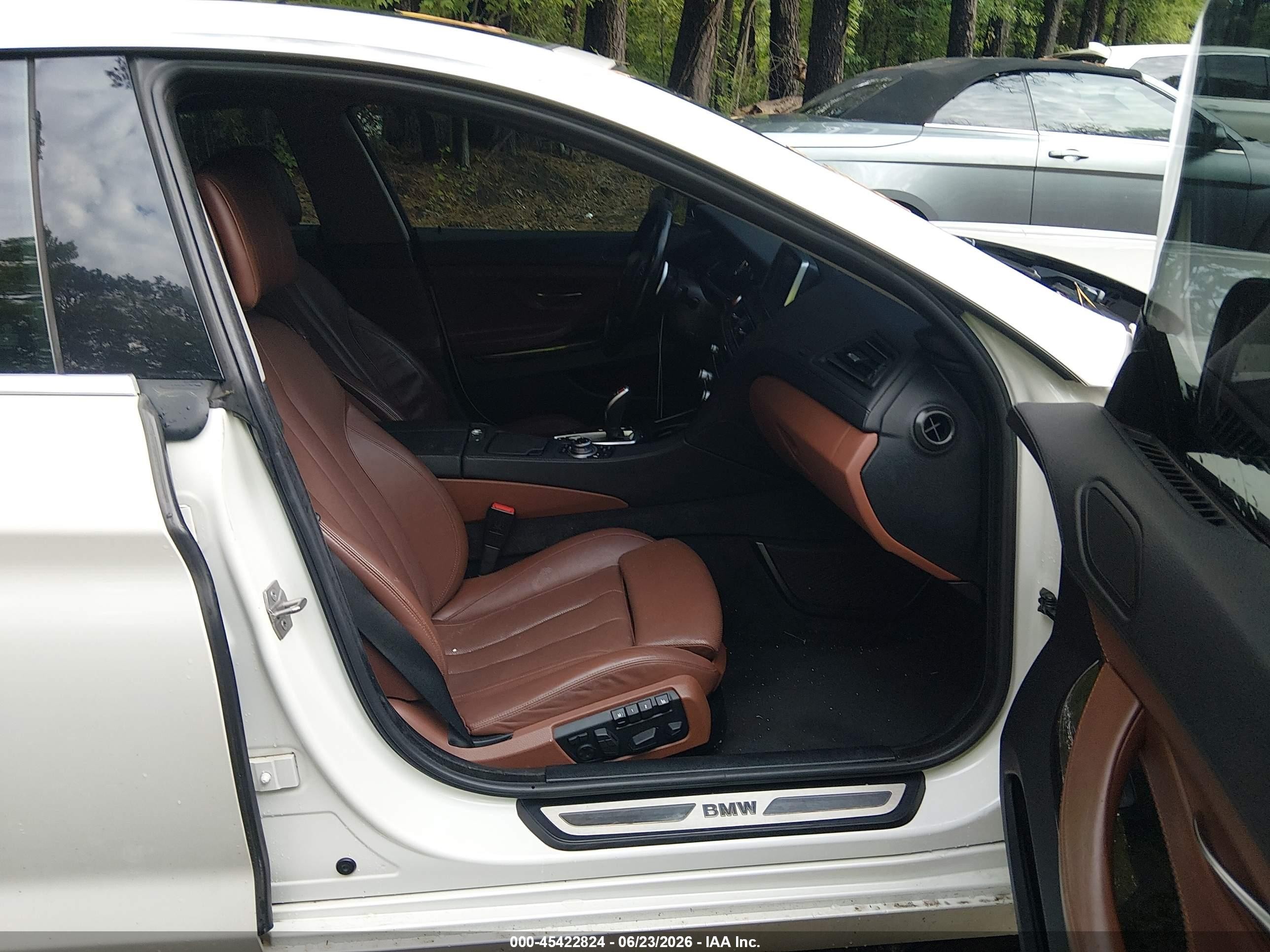 2013 Bmw 650i Gran Coupe Xdrive White vin: WBA6B4C58DDG67805