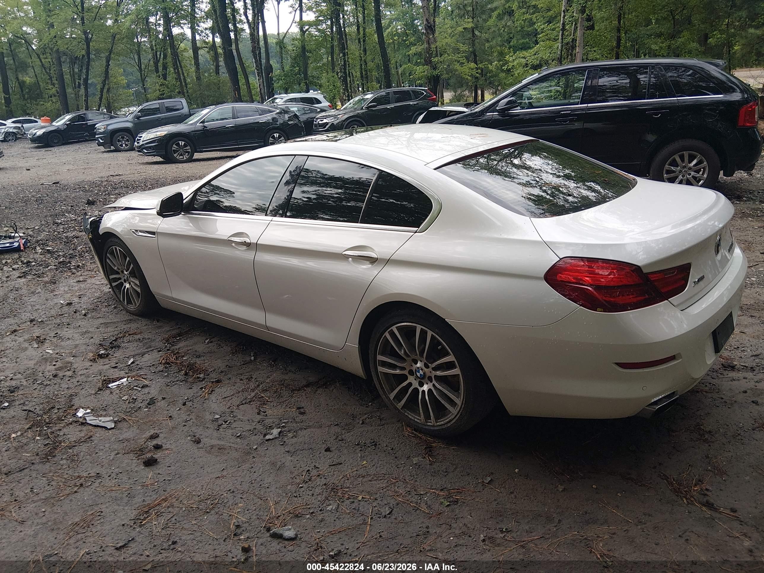 2013 Bmw 650i Gran Coupe Xdrive White vin: WBA6B4C58DDG67805