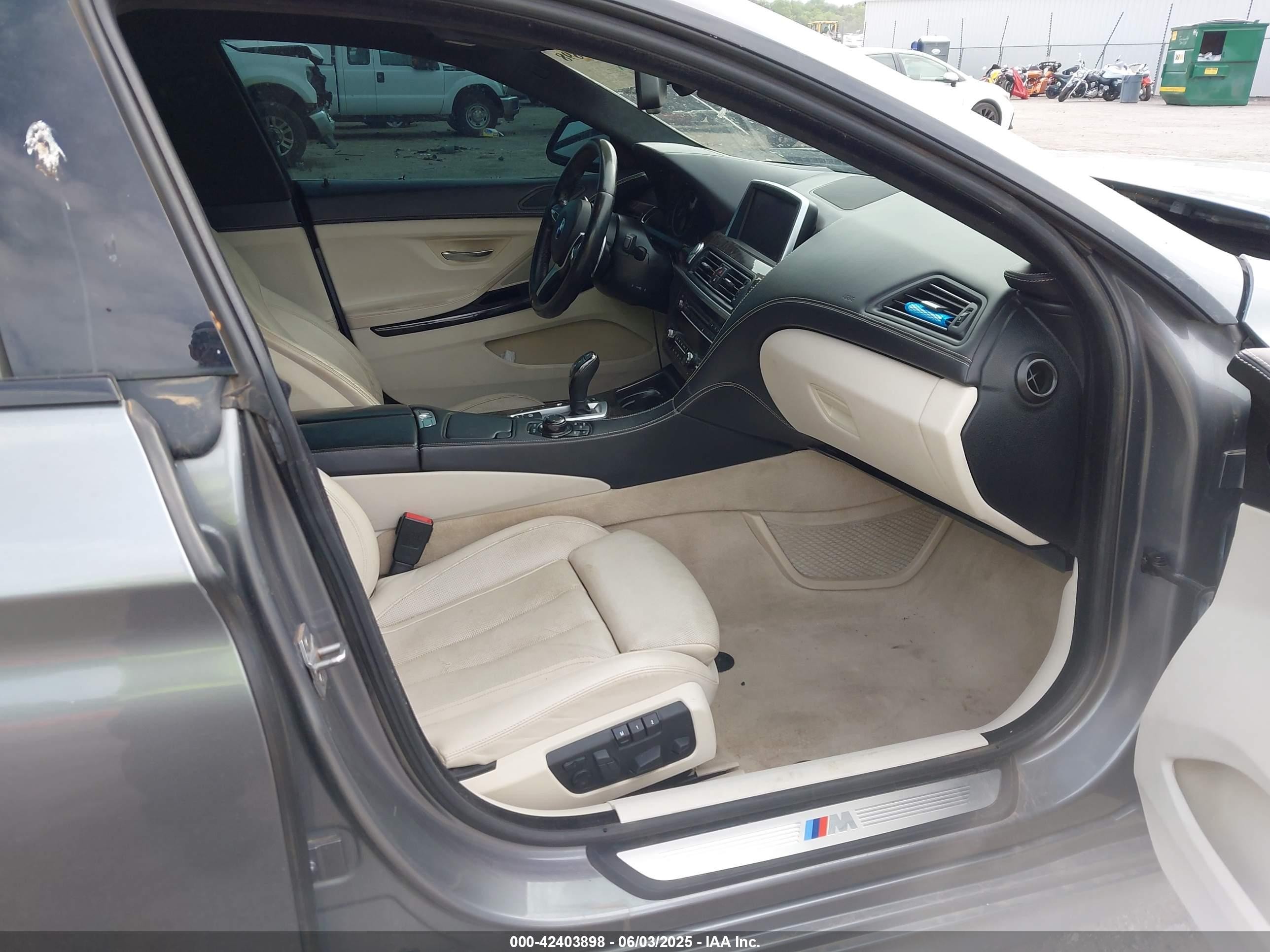 2014 Bmw 650i Gran Coupe Xdrive Gray vin: WBA6B4C58ED371343