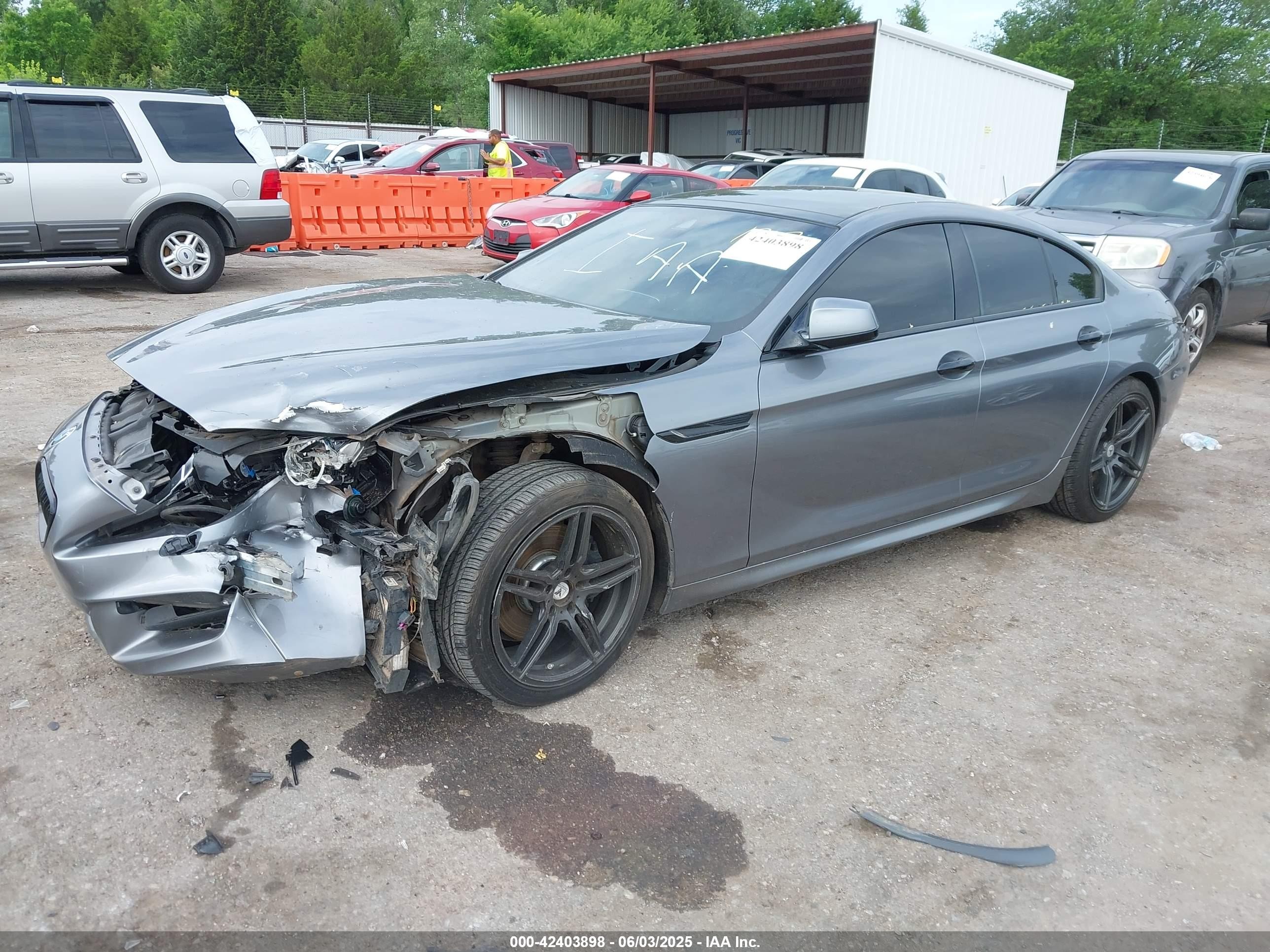 2014 Bmw 650i Gran Coupe Xdrive Gray vin: WBA6B4C58ED371343