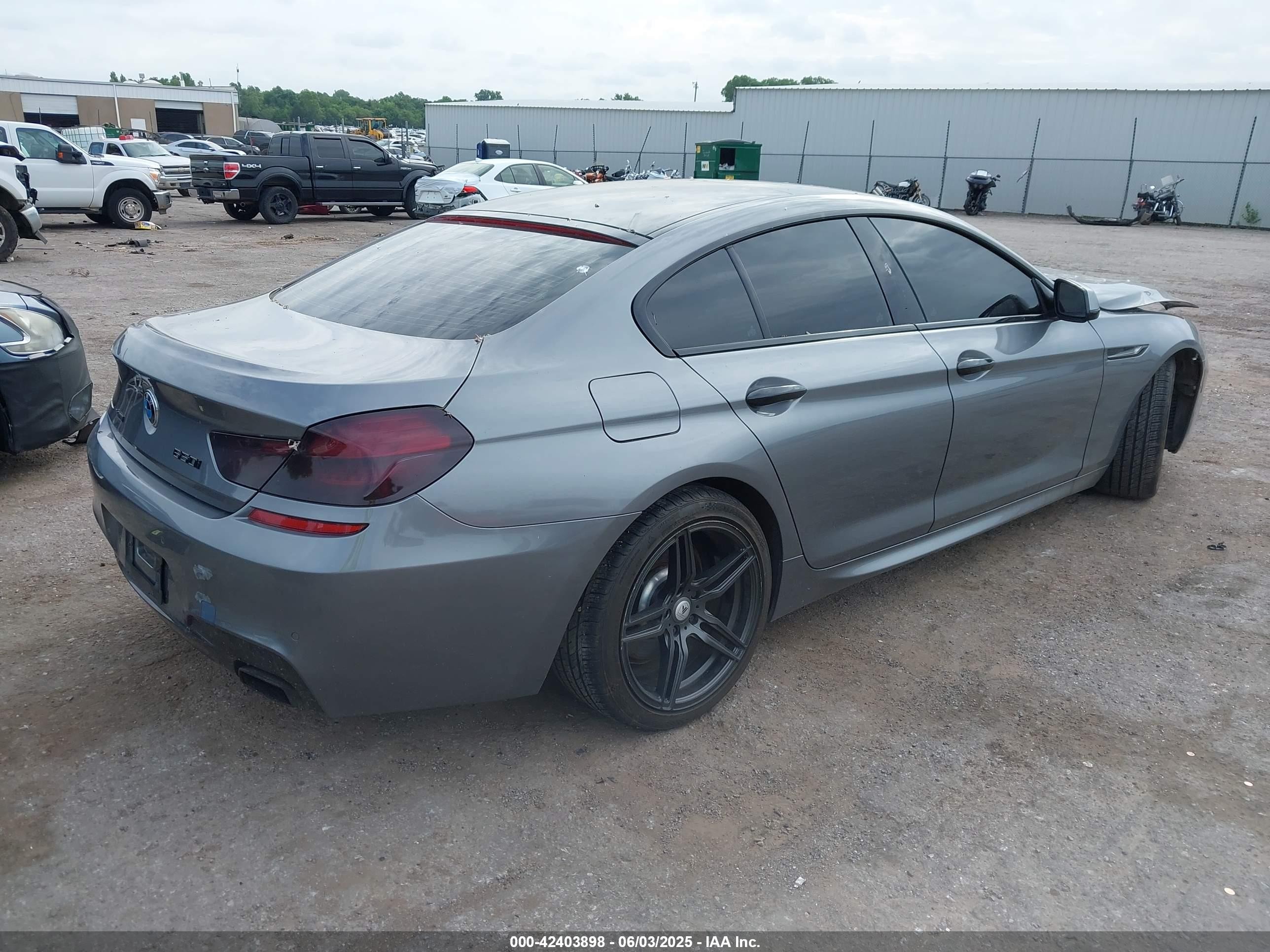 2014 Bmw 650i Gran Coupe Xdrive Gray vin: WBA6B4C58ED371343