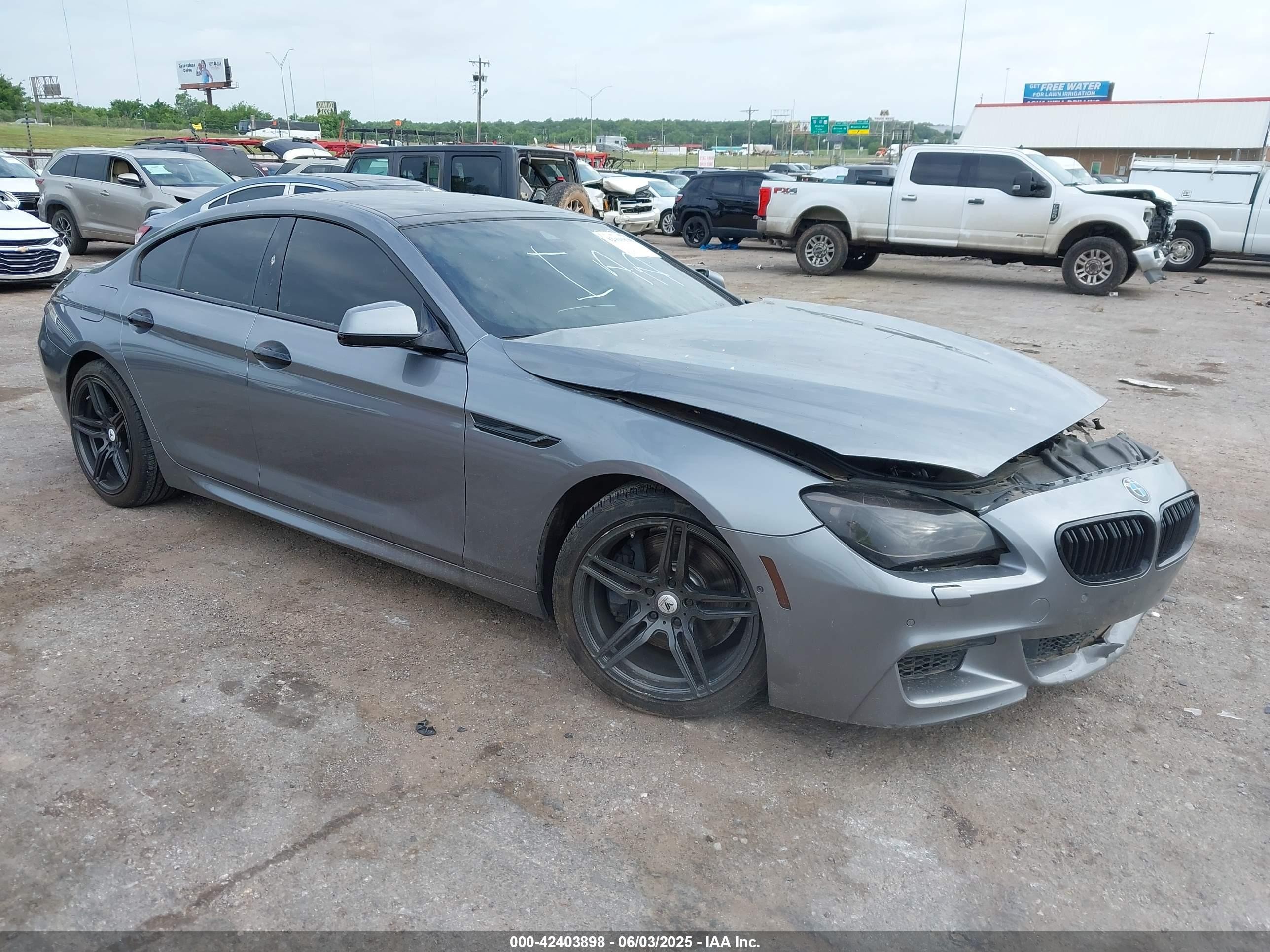 2014 Bmw 650i Gran Coupe Xdrive Gray vin: WBA6B4C58ED371343