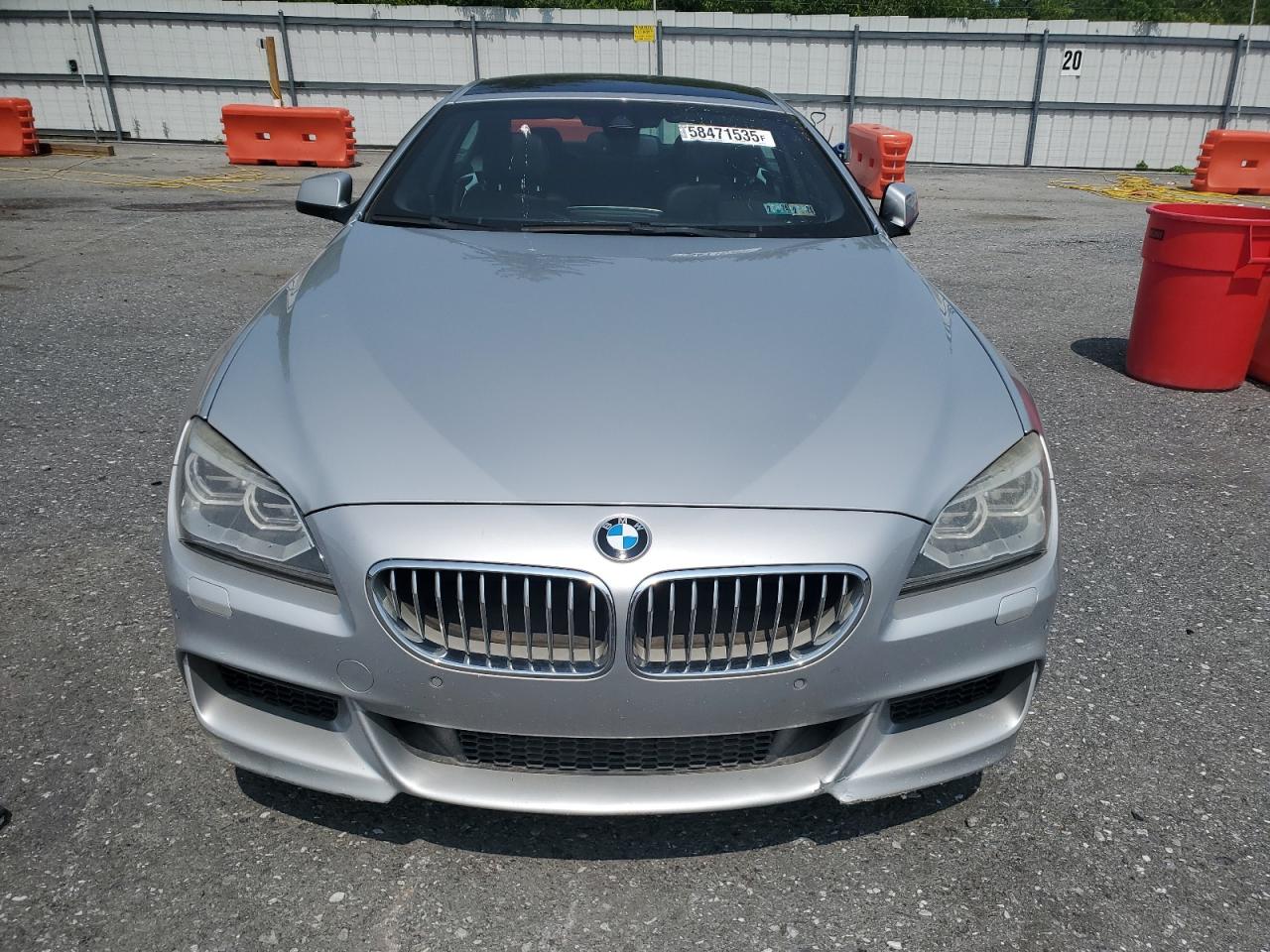 2015 Bmw 650 Xi Gran Coupe Silver vin: WBA6B4C58FD760503