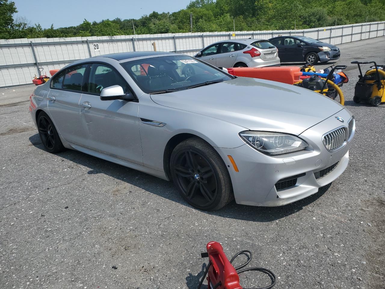2015 Bmw 650 Xi Gran Coupe Silver vin: WBA6B4C58FD760503