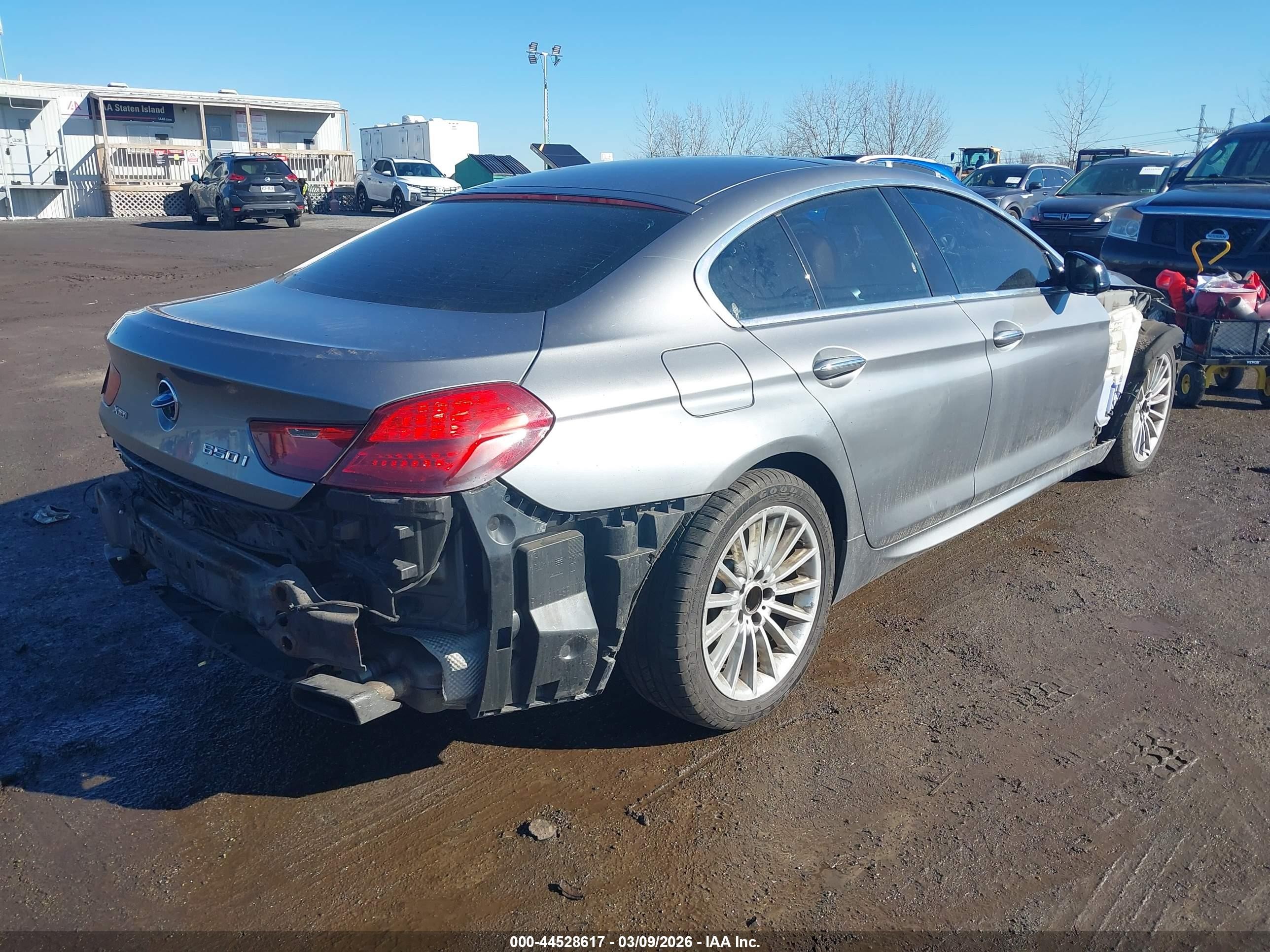 2013 Bmw 650i Gran Coupe Xdrive Gray vin: WBA6B4C59DD098136