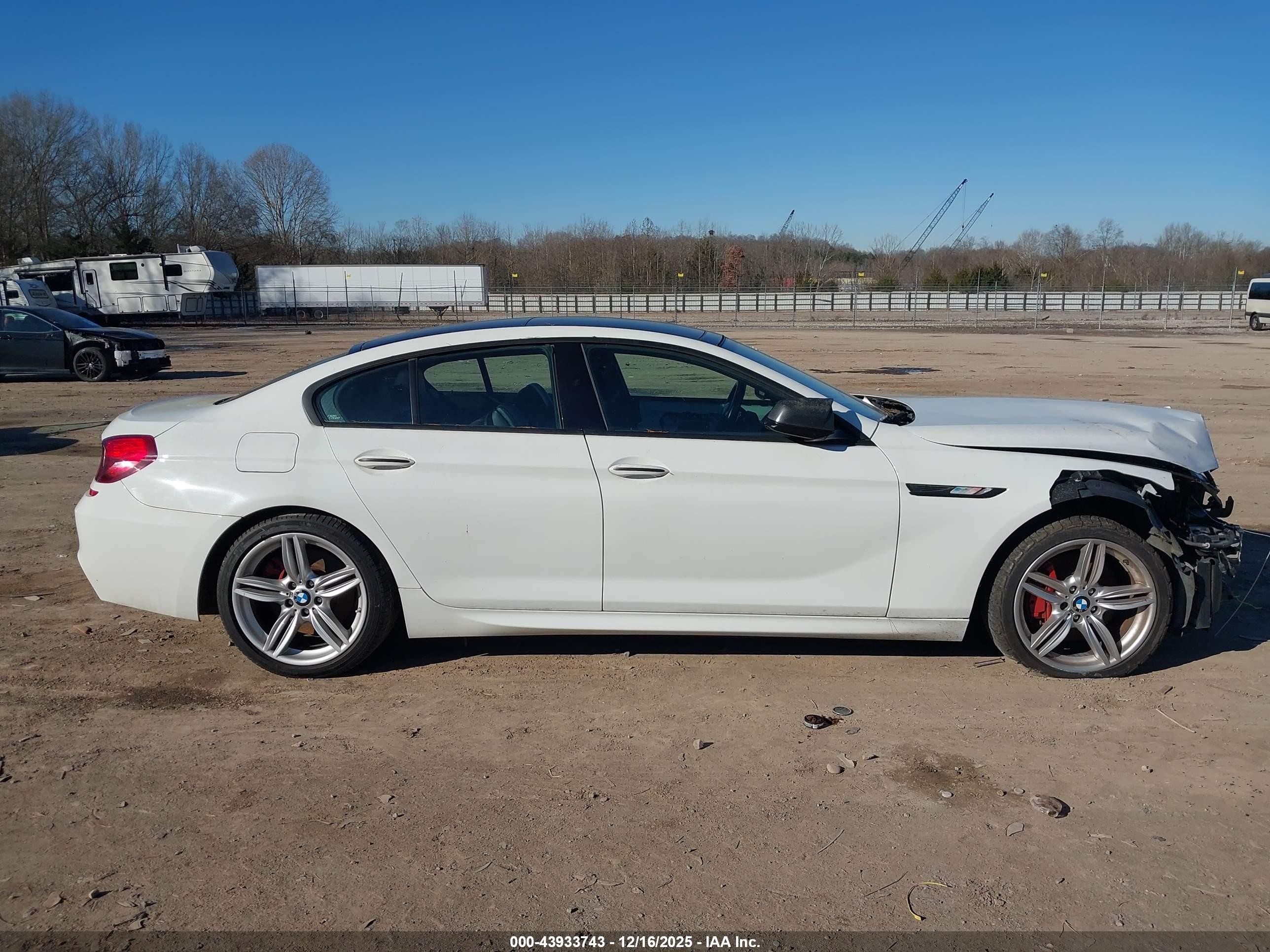 2013 Bmw 650i Gran Coupe Xdrive Белый vin: WBA6B4C59DD098329