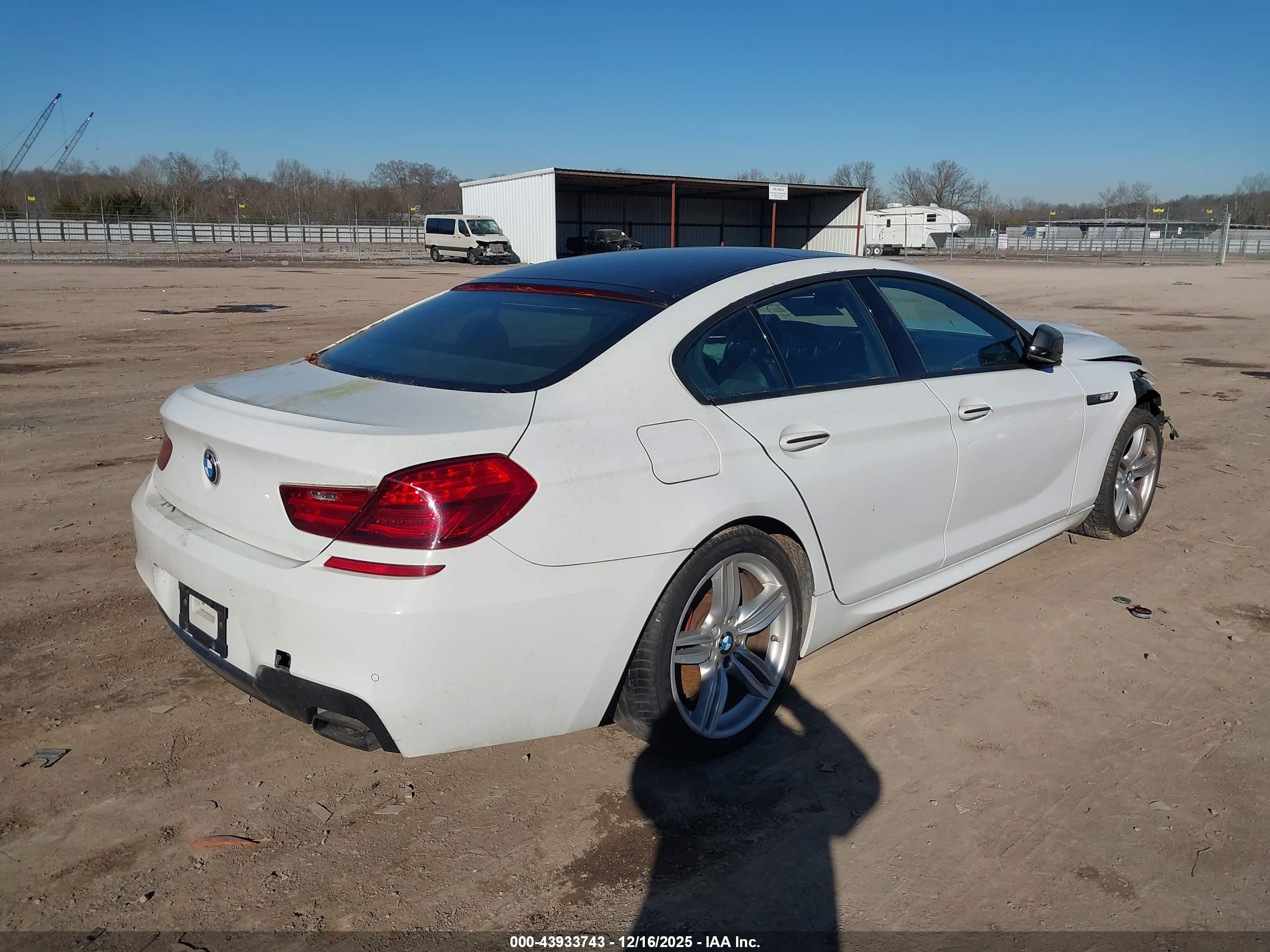2013 Bmw 650i Gran Coupe Xdrive Белый vin: WBA6B4C59DD098329