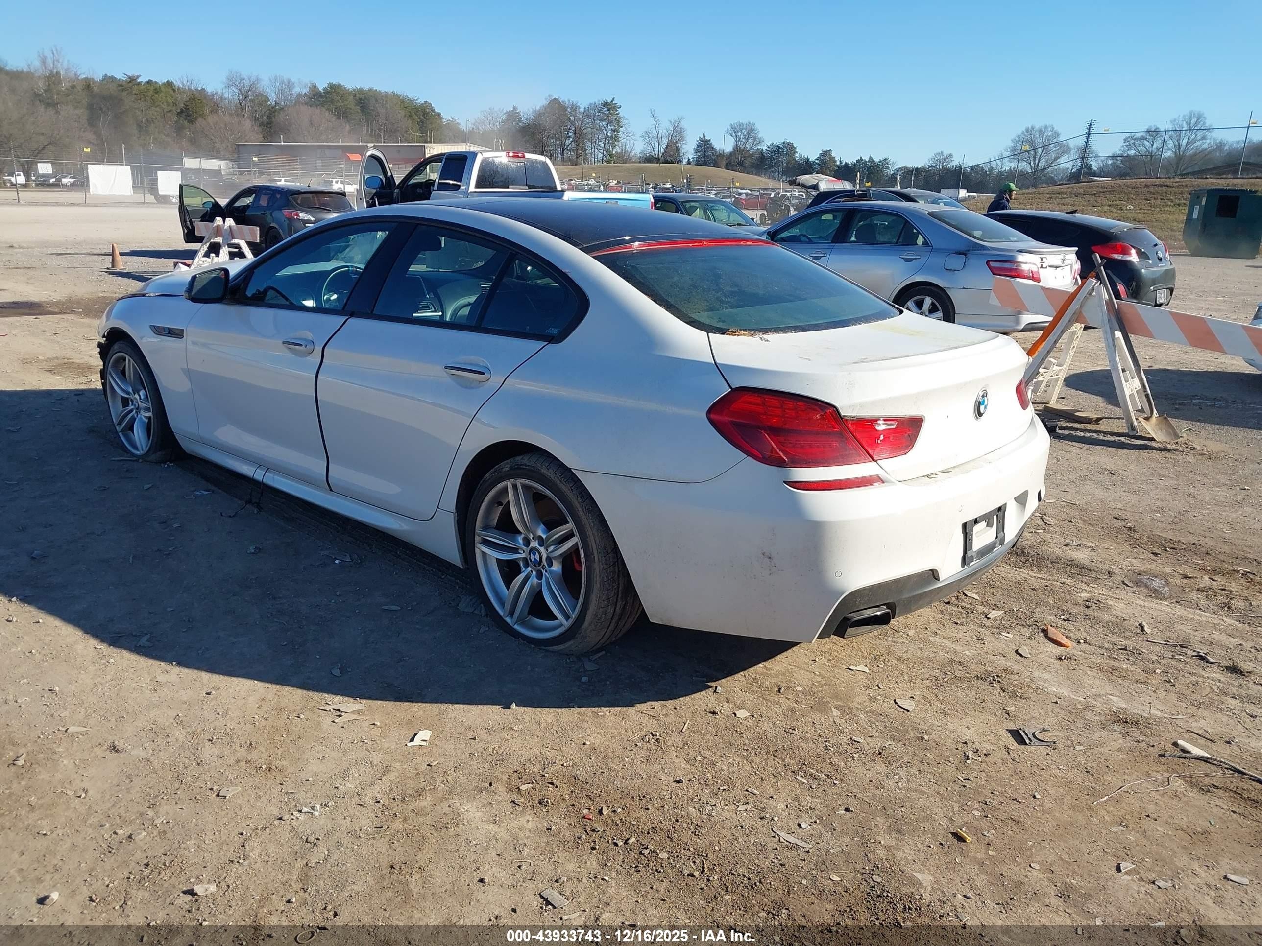 2013 Bmw 650i Gran Coupe Xdrive Белый vin: WBA6B4C59DD098329