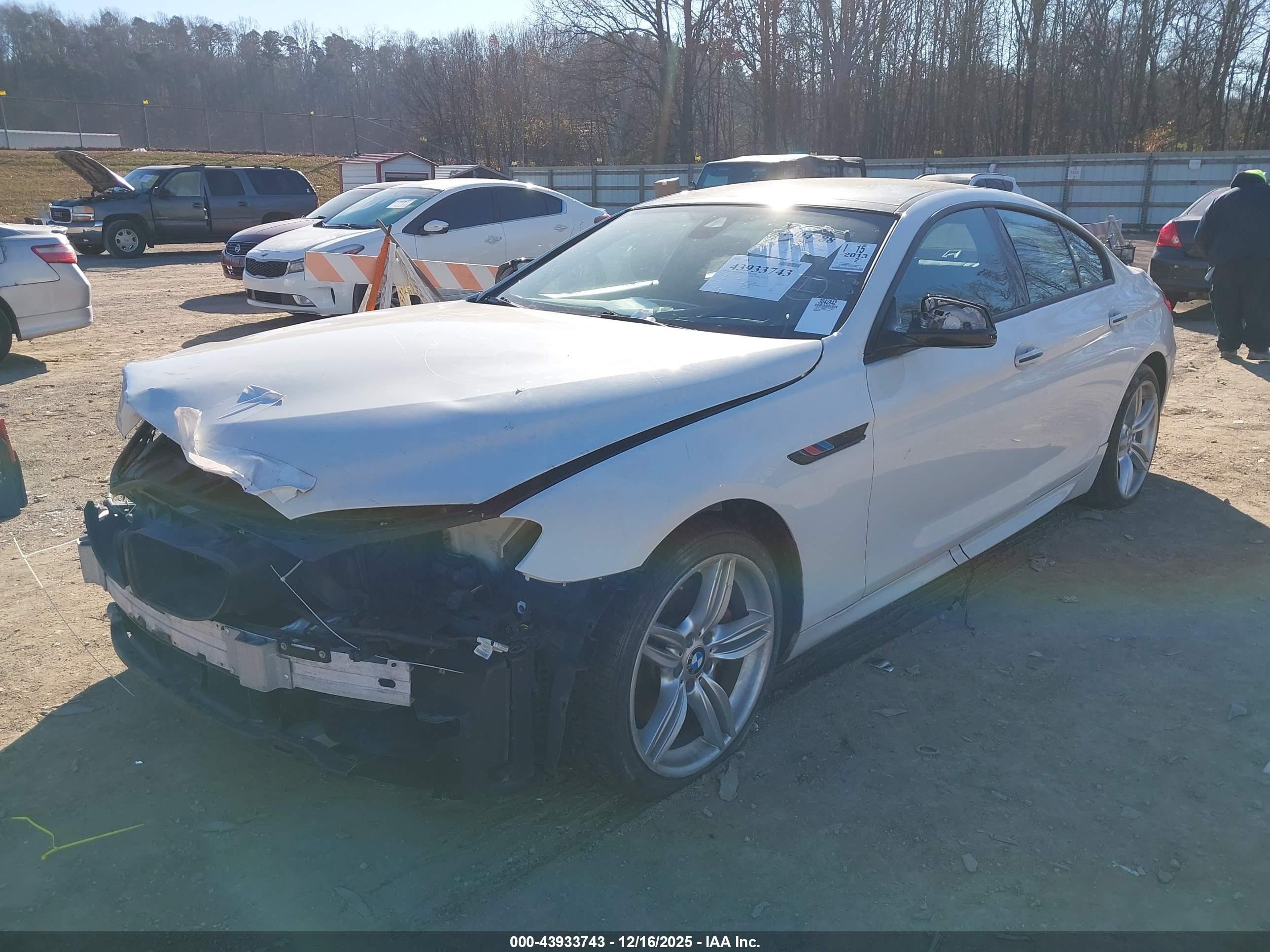2013 Bmw 650i Gran Coupe Xdrive Белый vin: WBA6B4C59DD098329