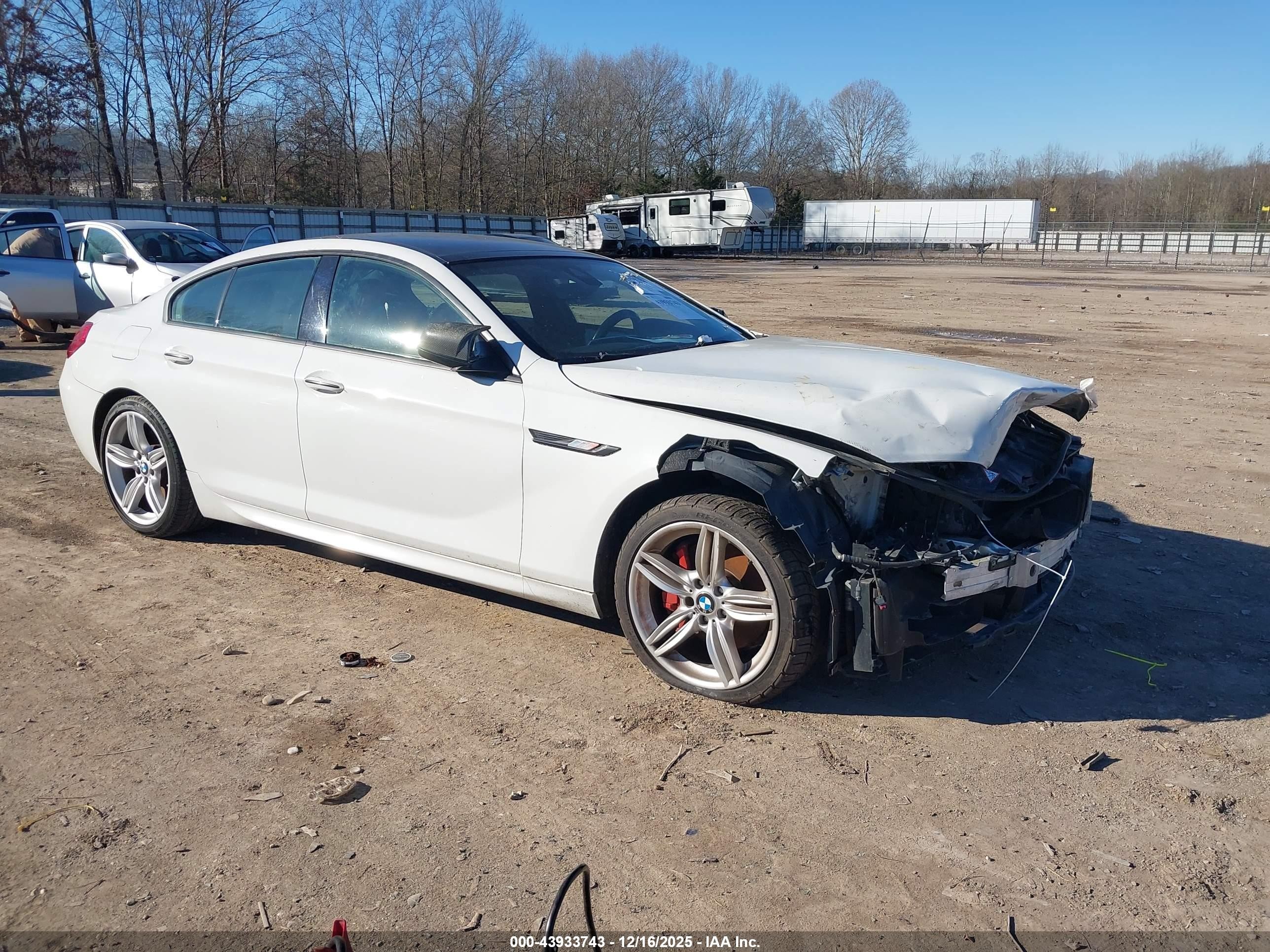 2013 Bmw 650i Gran Coupe Xdrive Белый vin: WBA6B4C59DD098329