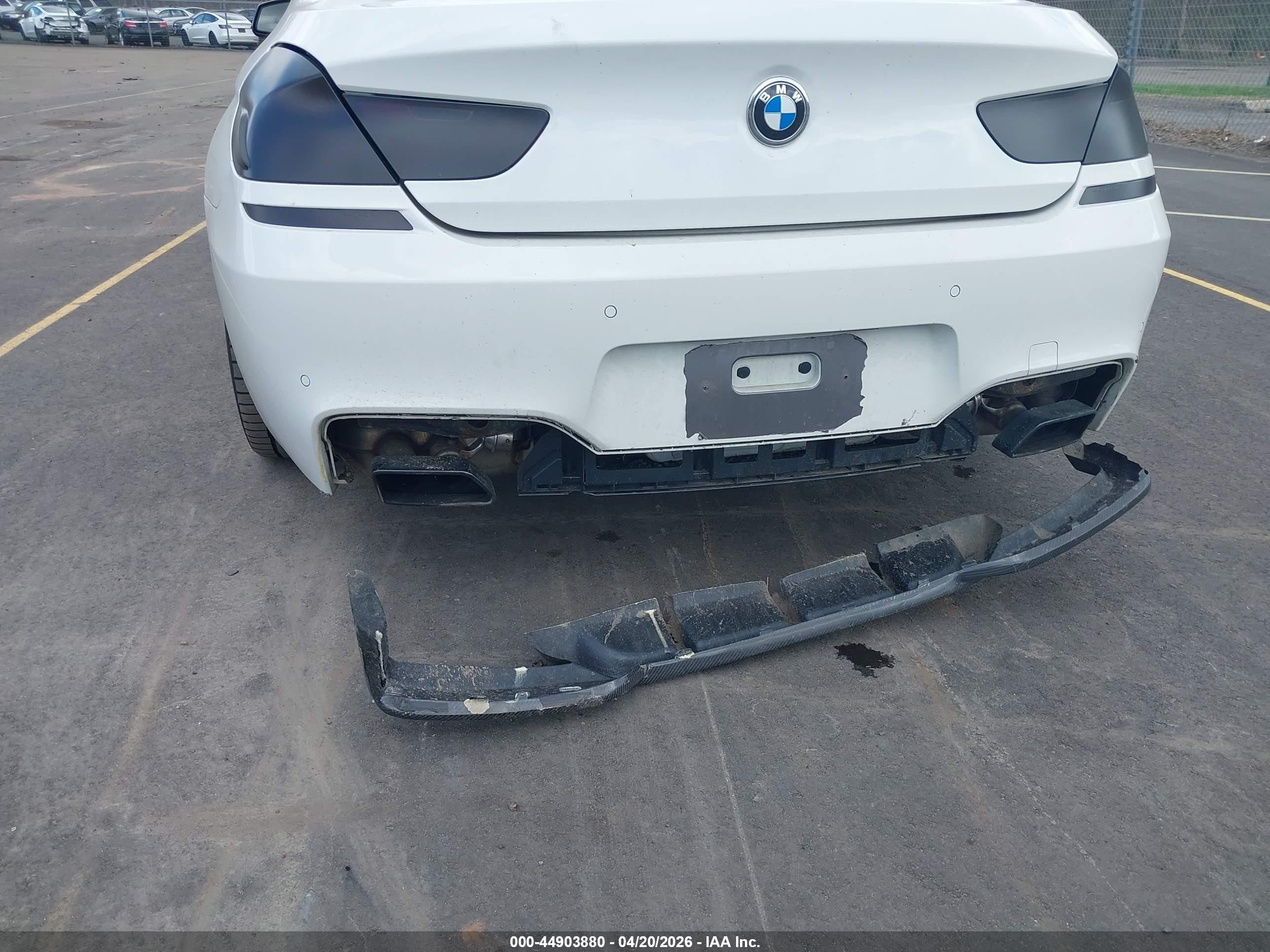 2015 Bmw 650i Gran Coupe Xdrive White vin: WBA6B4C59FD761367
