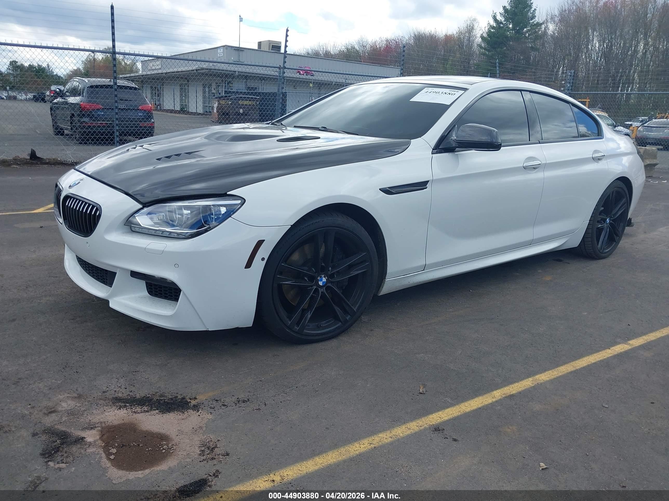 2015 Bmw 650i Gran Coupe Xdrive White vin: WBA6B4C59FD761367