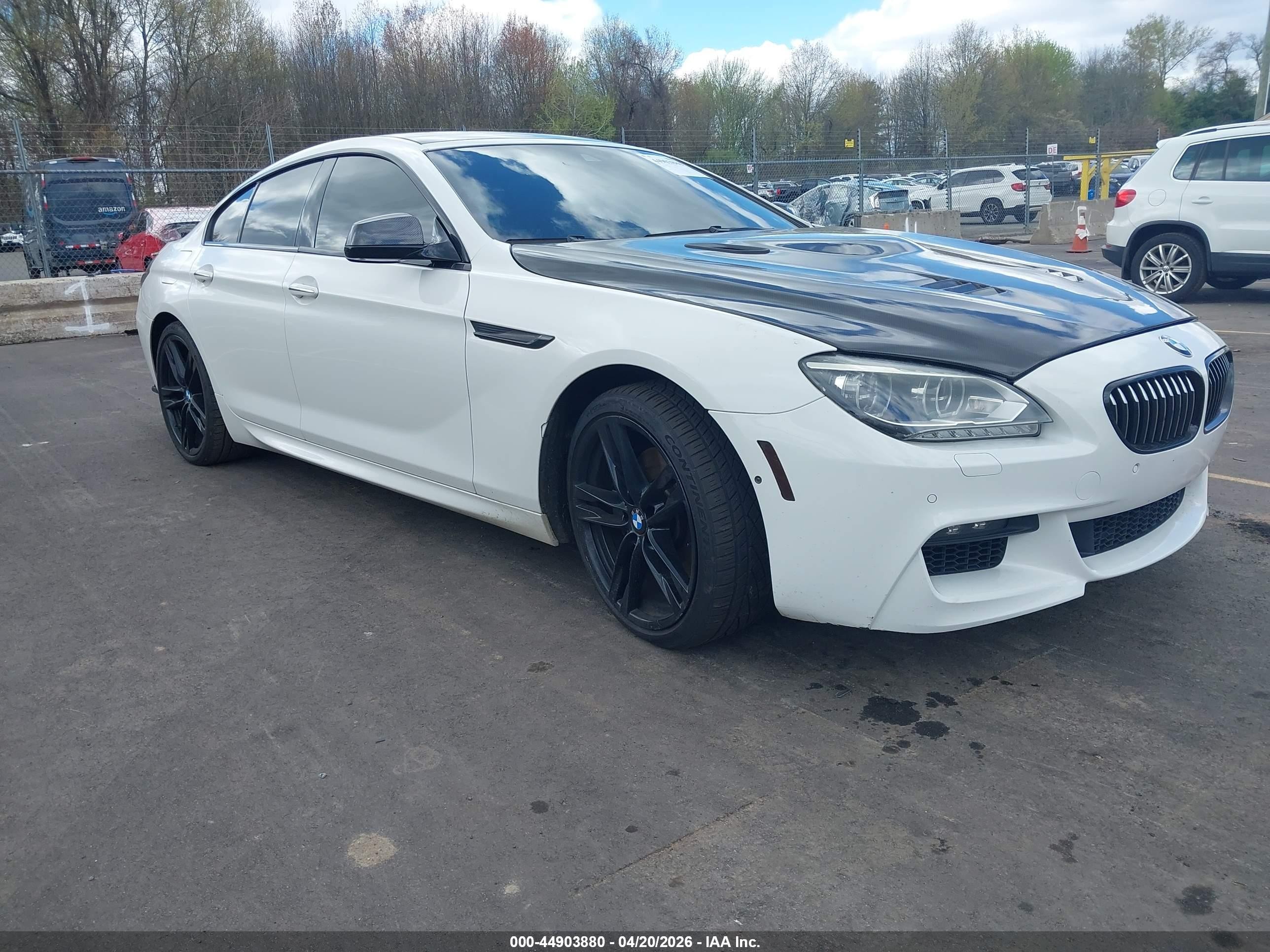 2015 Bmw 650i Gran Coupe Xdrive White vin: WBA6B4C59FD761367