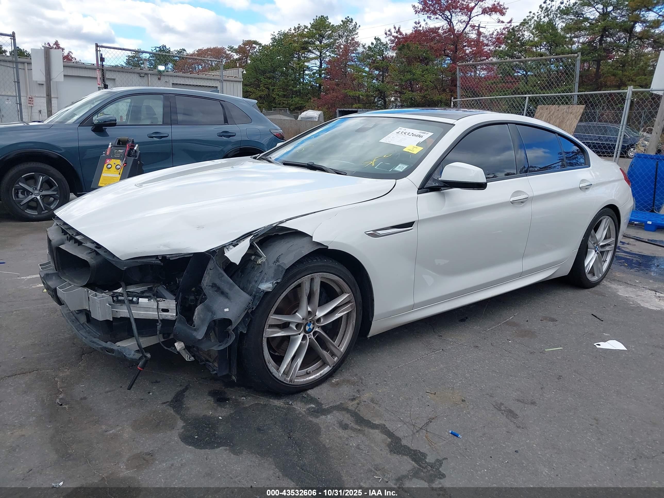 2014 Bmw 650i Gran Coupe Xdrive White vin: WBA6B4C5XED098941