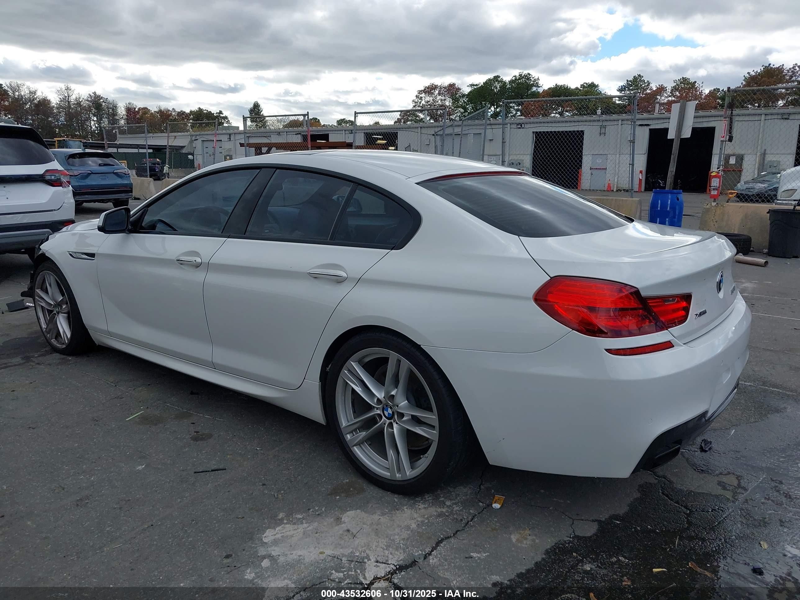 2014 Bmw 650i Gran Coupe Xdrive White vin: WBA6B4C5XED098941