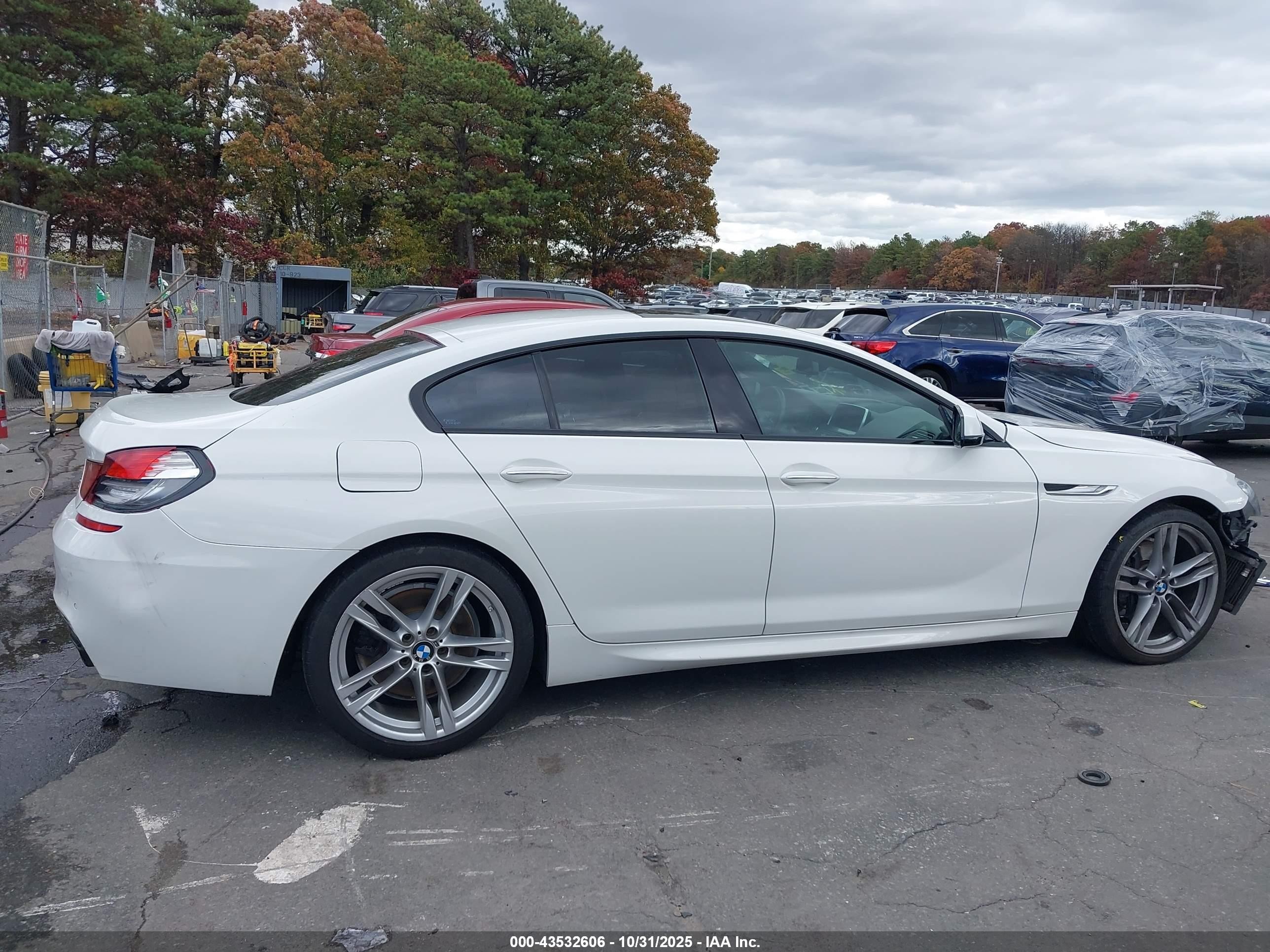 2014 Bmw 650i Gran Coupe Xdrive White vin: WBA6B4C5XED098941