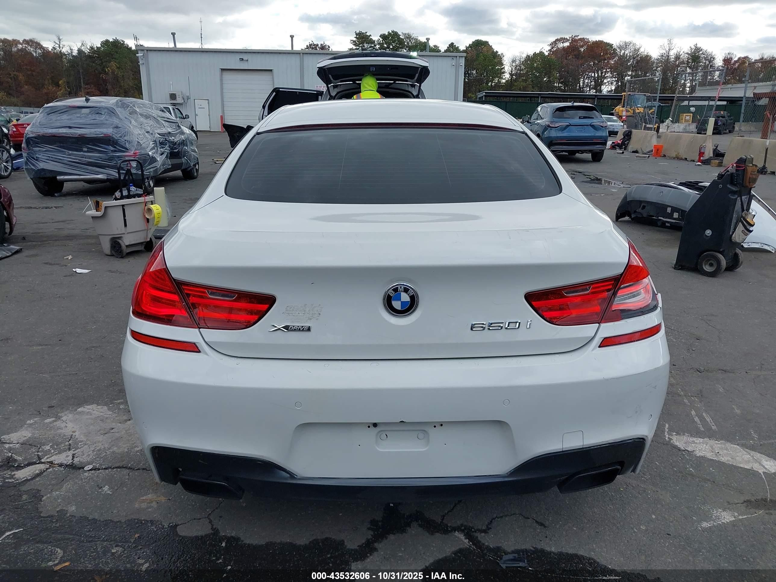 2014 Bmw 650i Gran Coupe Xdrive White vin: WBA6B4C5XED098941