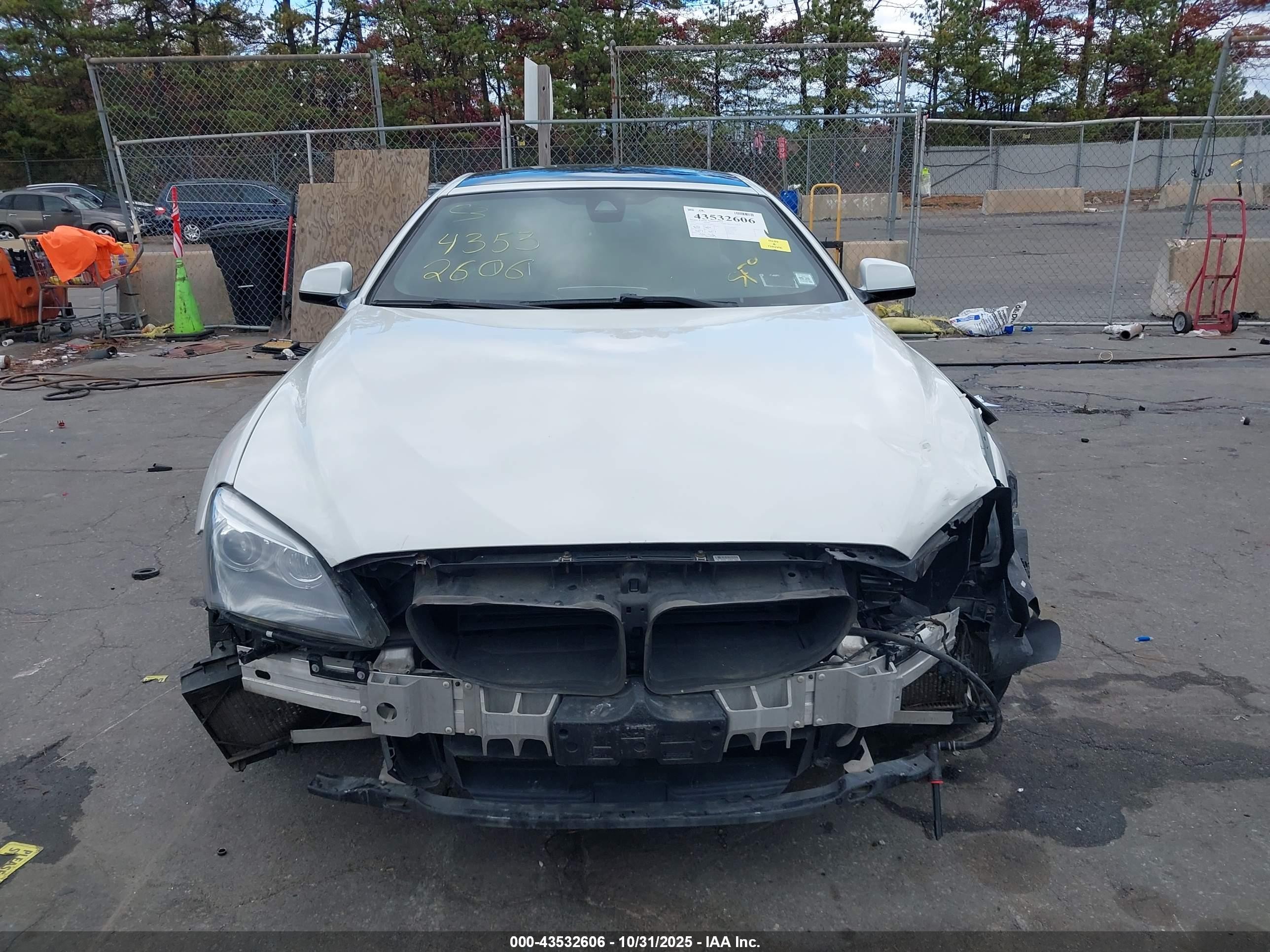 2014 Bmw 650i Gran Coupe Xdrive White vin: WBA6B4C5XED098941