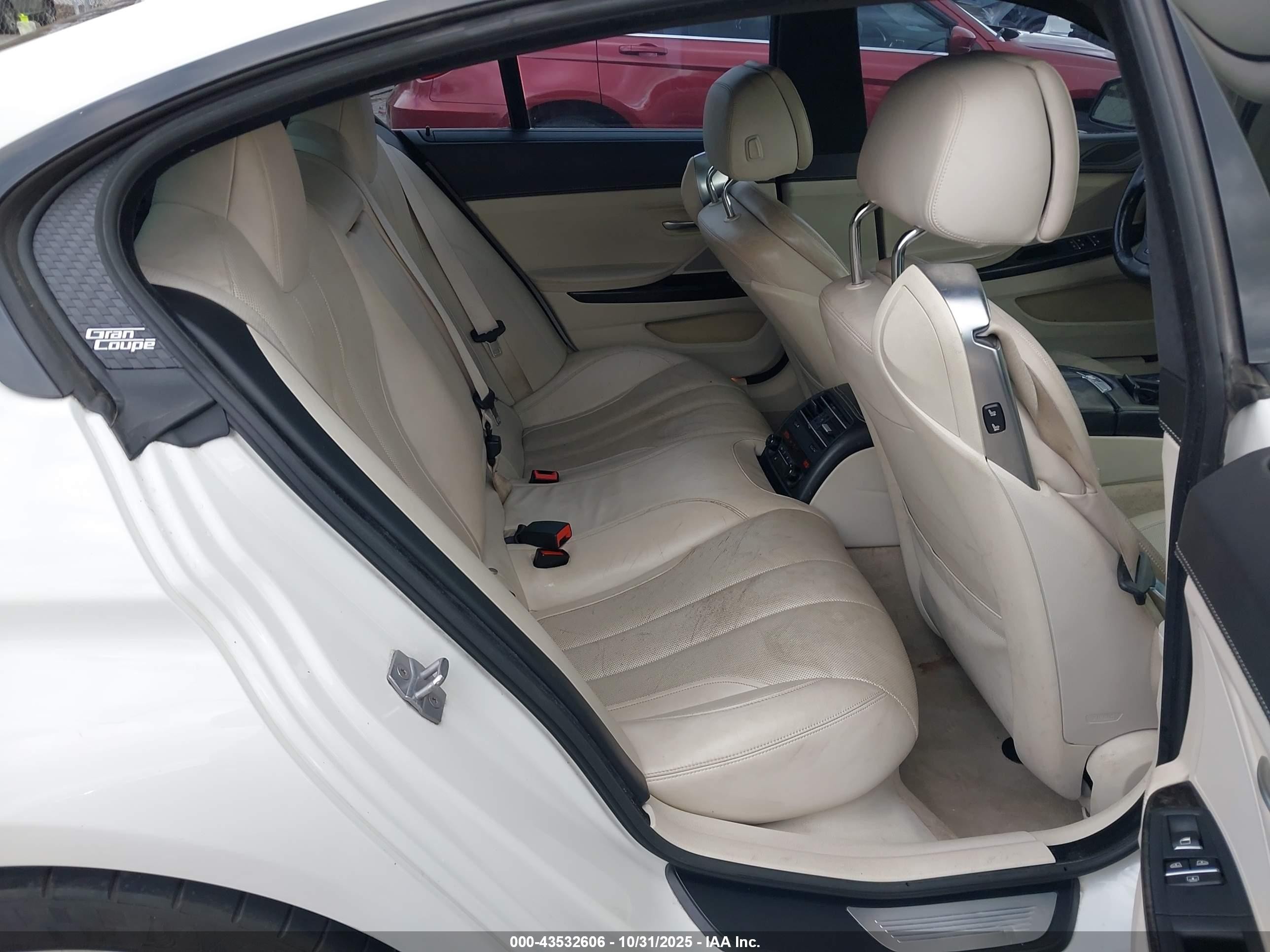 2014 Bmw 650i Gran Coupe Xdrive White vin: WBA6B4C5XED098941