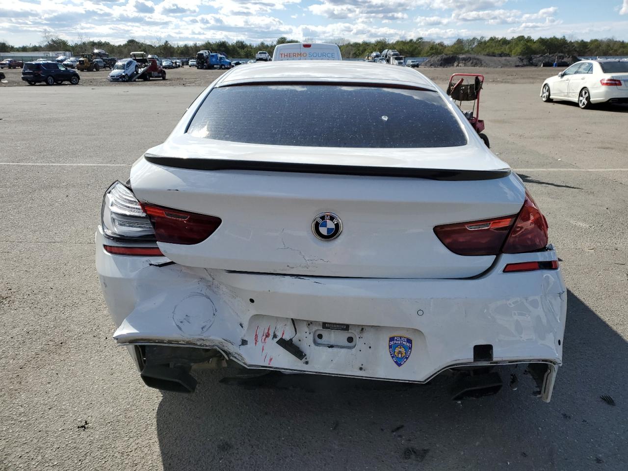 2015 Bmw 650 Xi Gran Coupe White vin: WBA6B4C5XFD761359