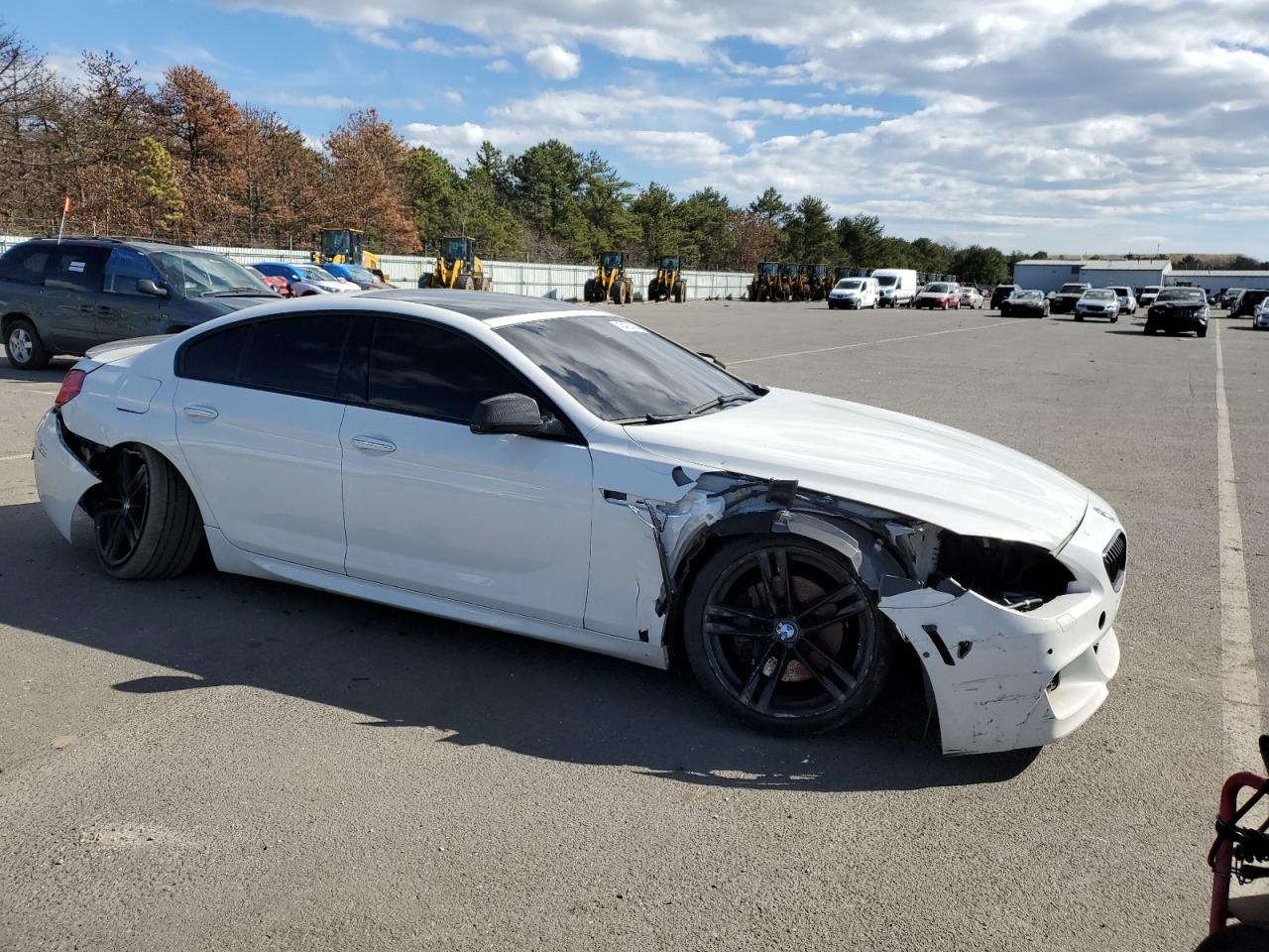 2015 Bmw 650 Xi Gran Coupe White vin: WBA6B4C5XFD761359