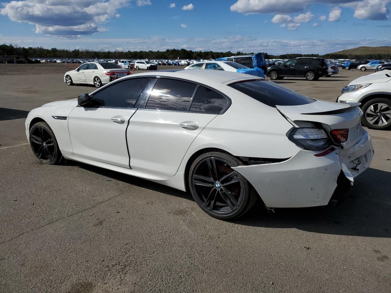 2015 Bmw 650 Xi Gran Coupe White vin: WBA6B4C5XFD761359