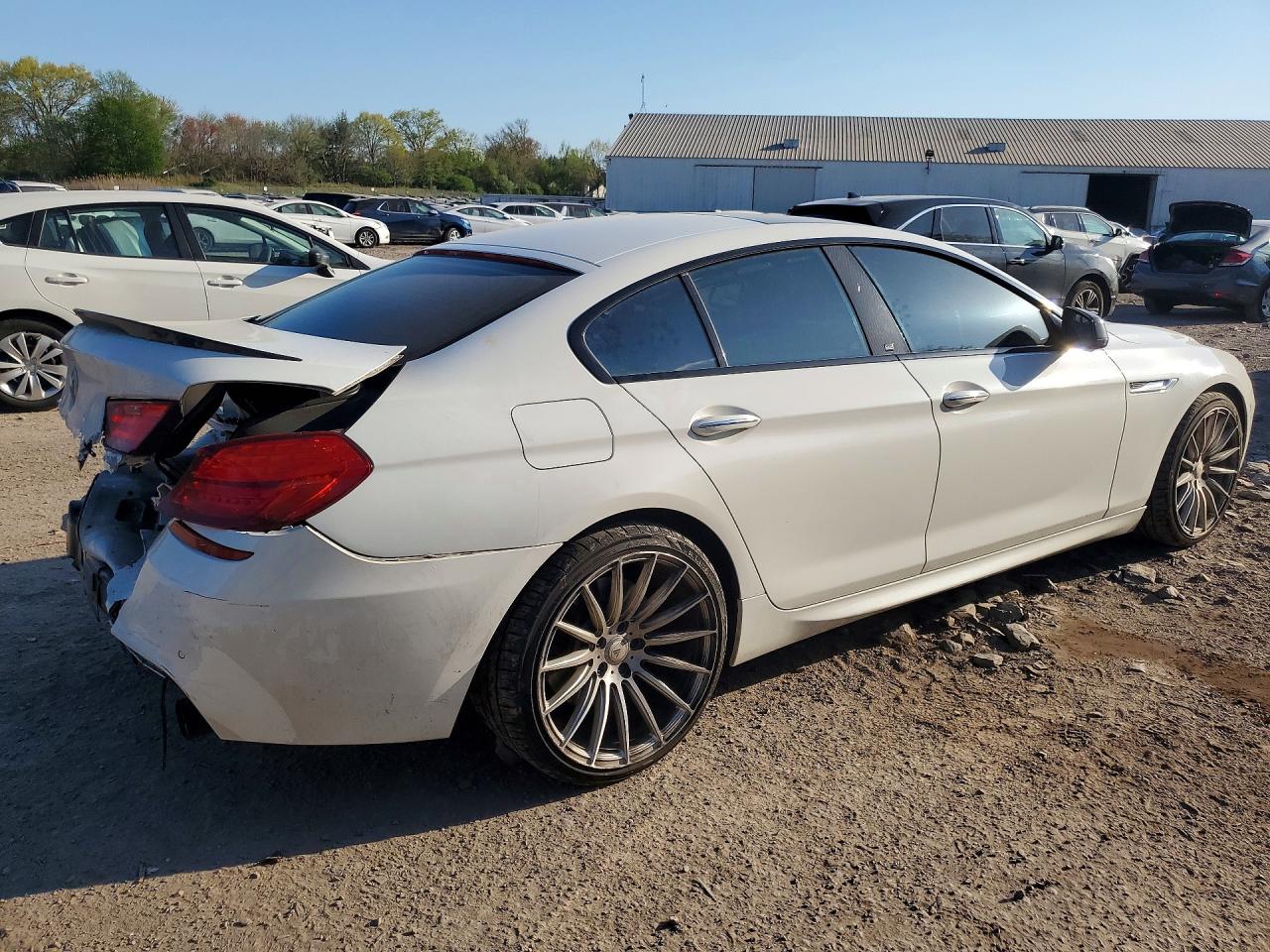 2015 Bmw 640 White vin: WBA6B8C50FD453138
