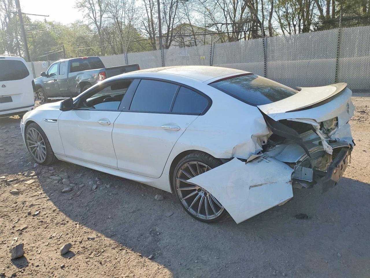 2015 Bmw 640 White vin: WBA6B8C50FD453138