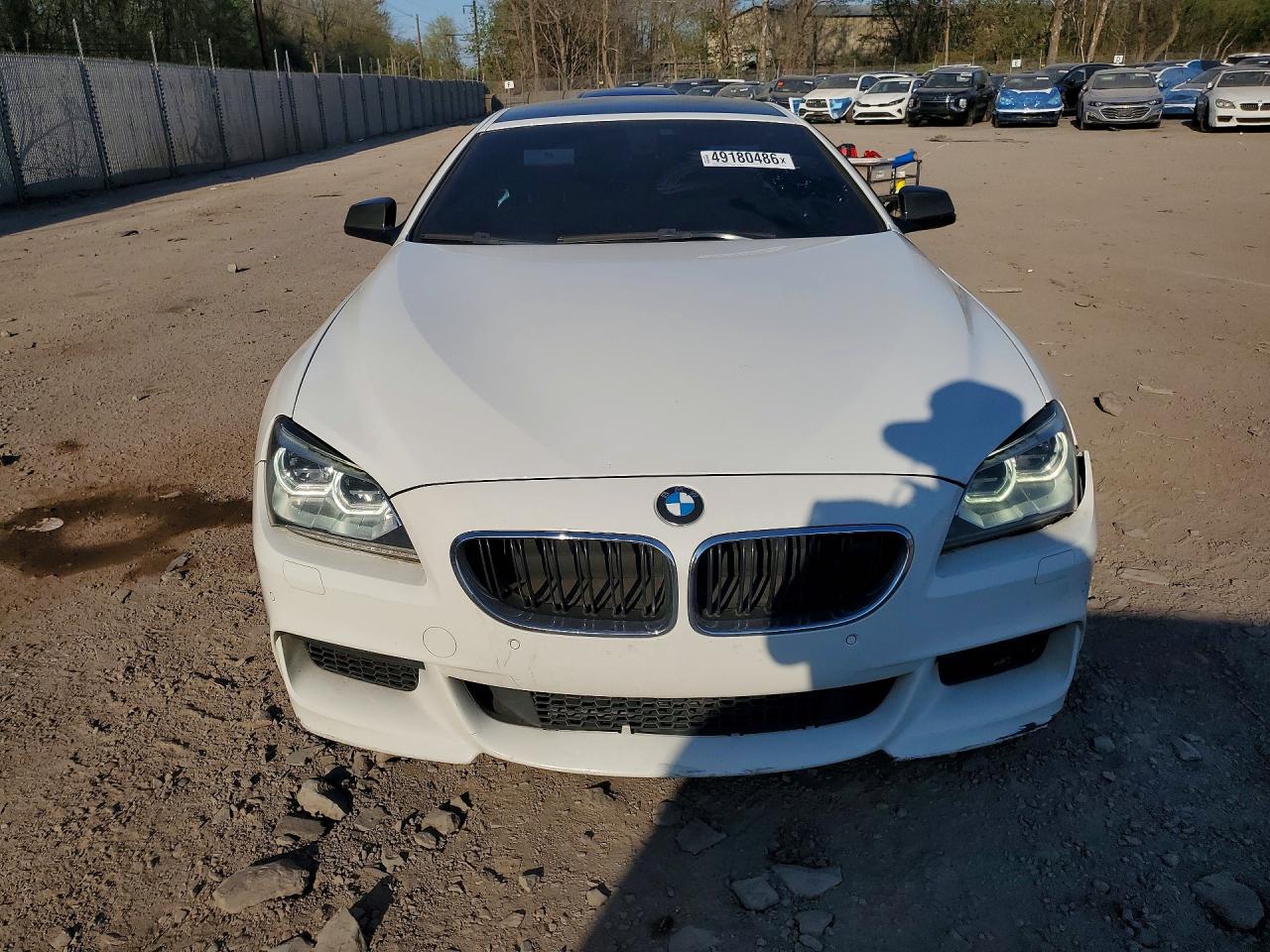 2015 Bmw 640 White vin: WBA6B8C50FD453138