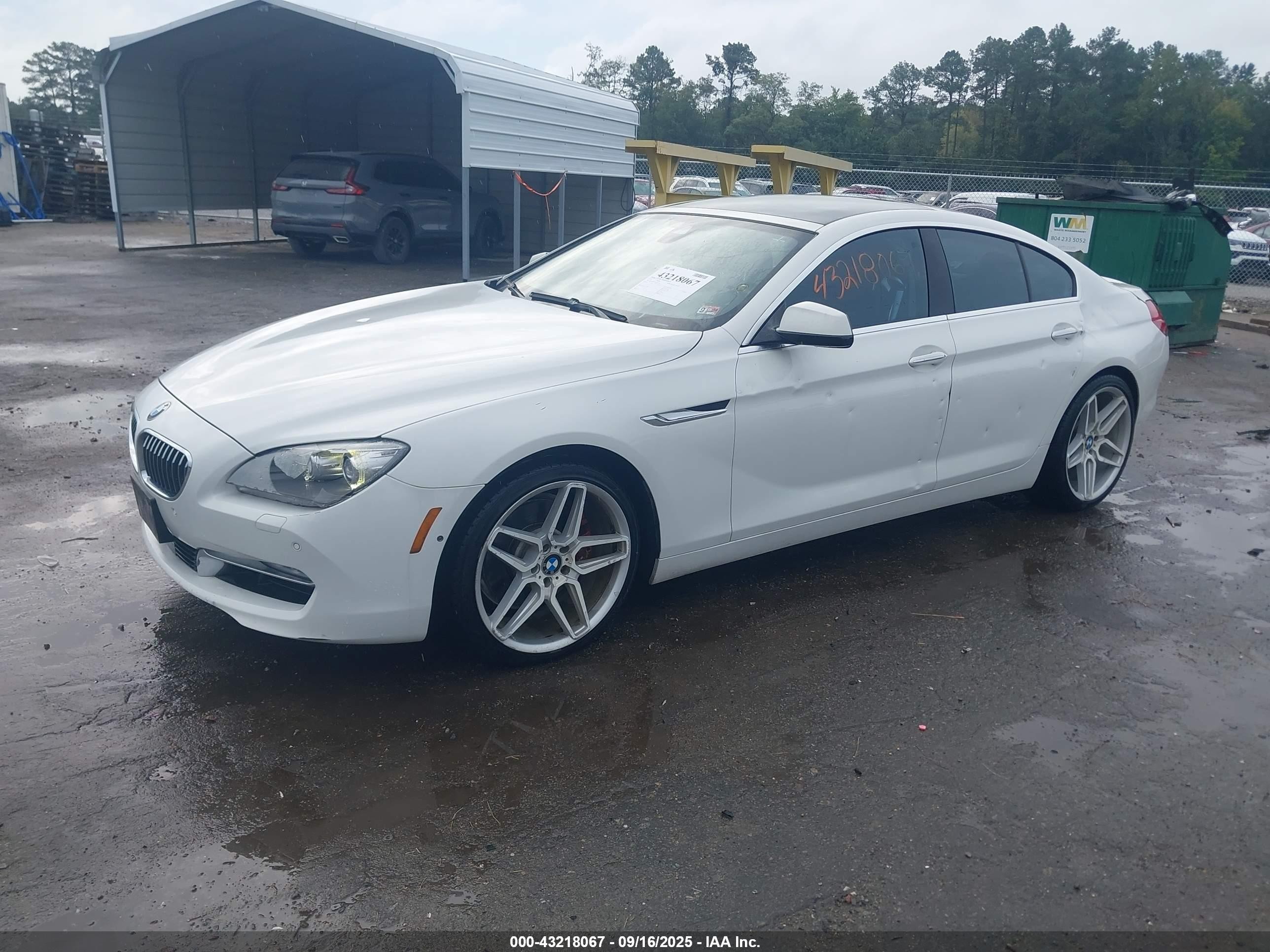 2014 Bmw 640i Gran Coupe Xdrive White vin: WBA6B8C52ED452944