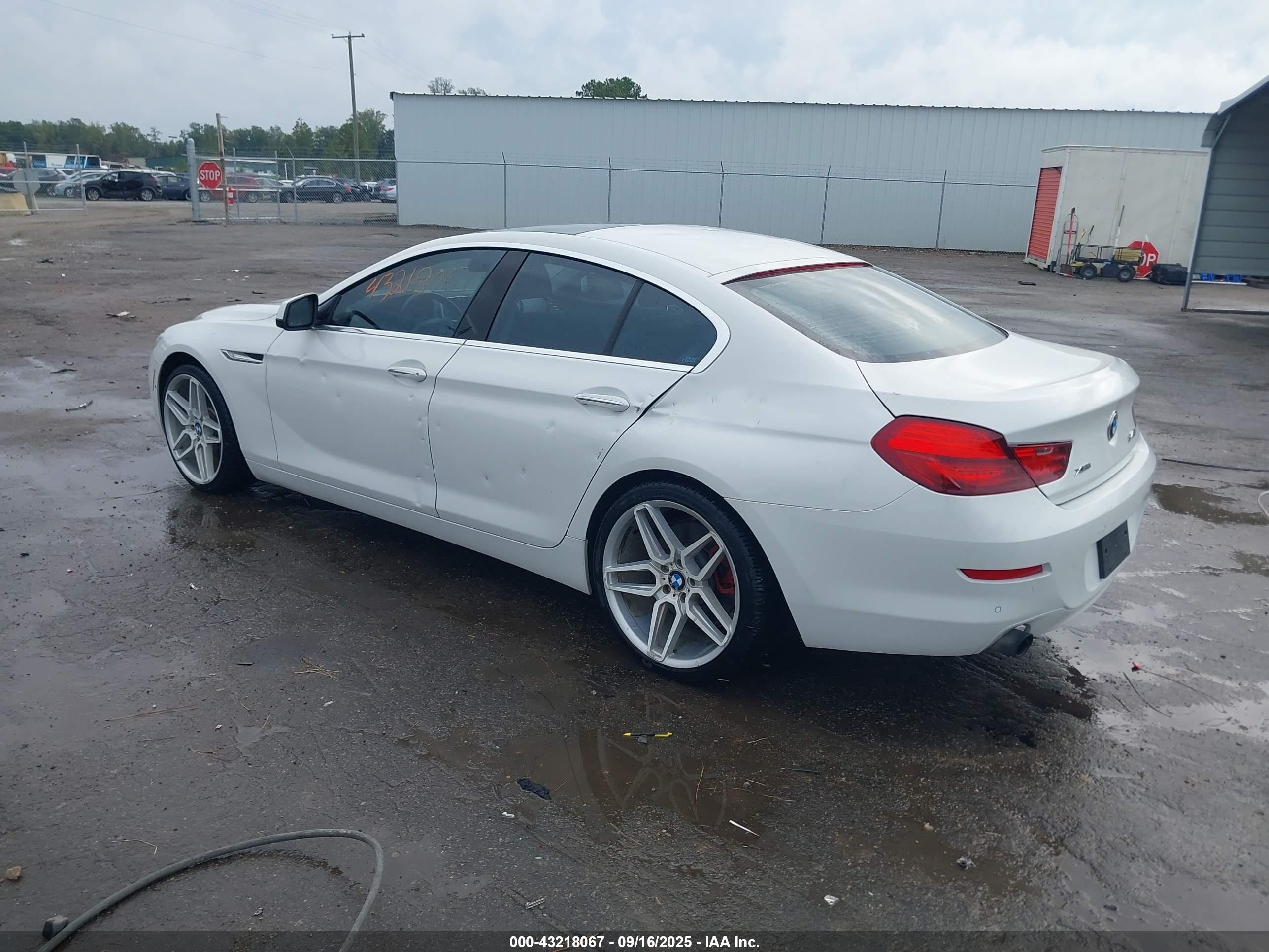 2014 Bmw 640i Gran Coupe Xdrive White vin: WBA6B8C52ED452944