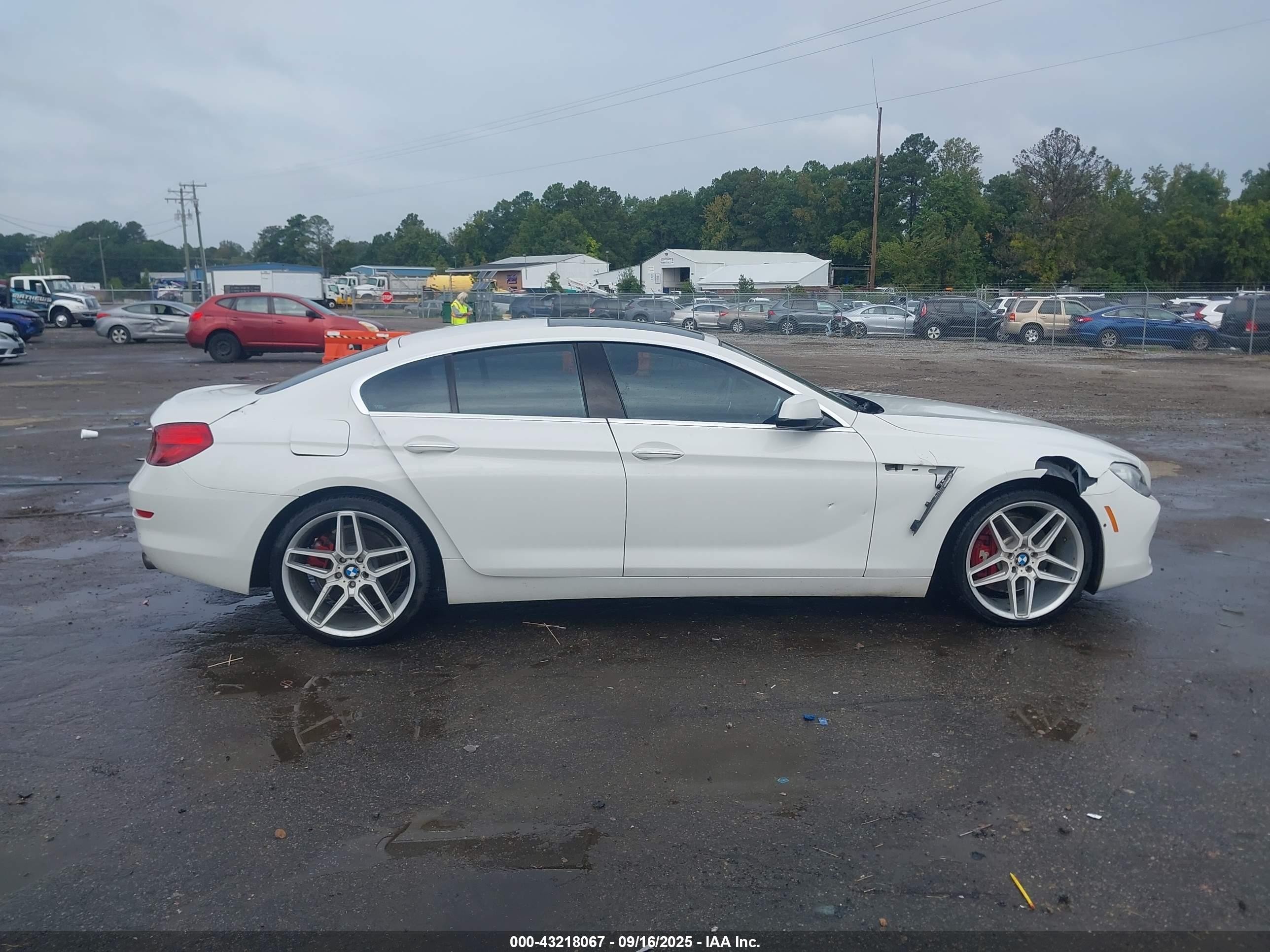 2014 Bmw 640i Gran Coupe Xdrive White vin: WBA6B8C52ED452944