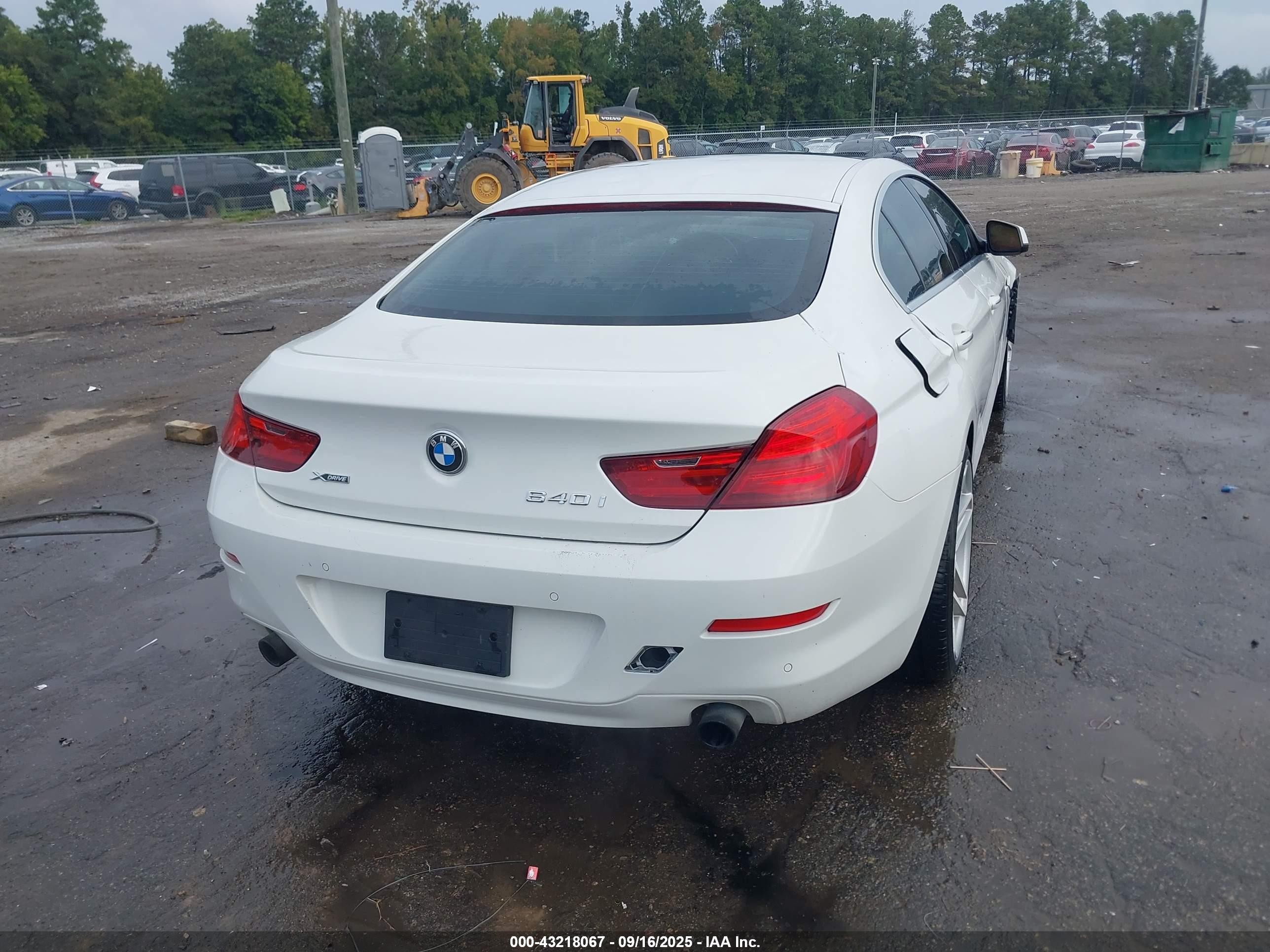 2014 Bmw 640i Gran Coupe Xdrive White vin: WBA6B8C52ED452944