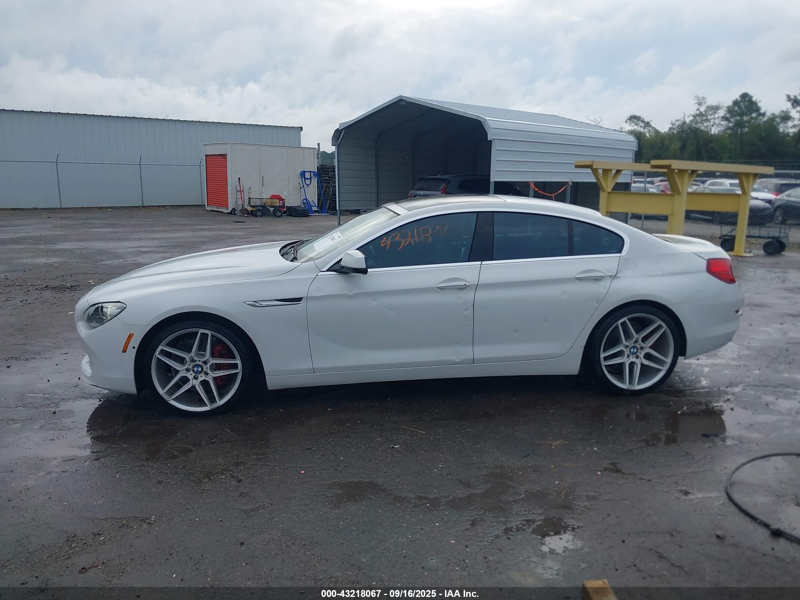 2014 Bmw 640i Gran Coupe Xdrive White vin: WBA6B8C52ED452944