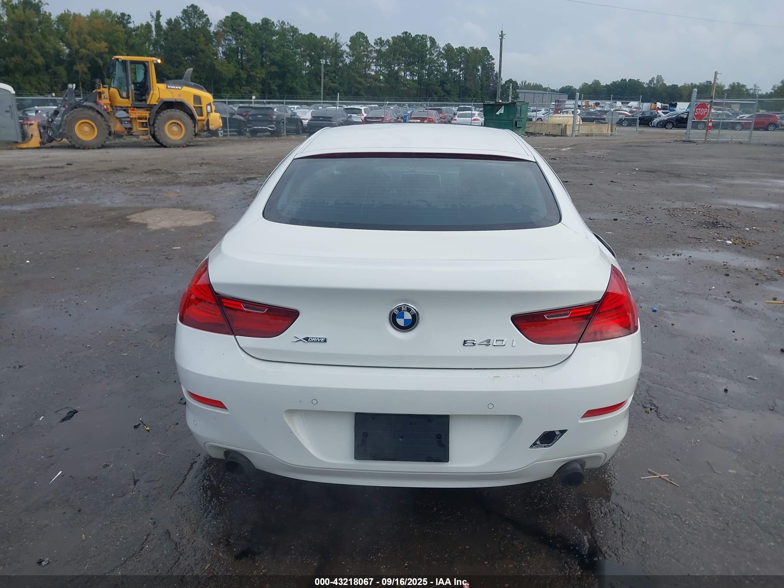 2014 Bmw 640i Gran Coupe Xdrive White vin: WBA6B8C52ED452944