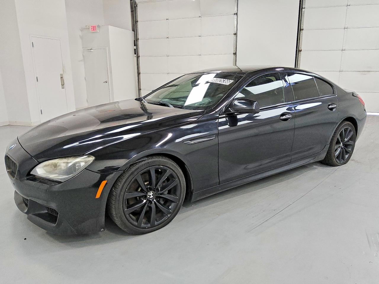 2015 Bmw 640 Xi Gran Coupe Black vin: WBA6B8C52FD453240