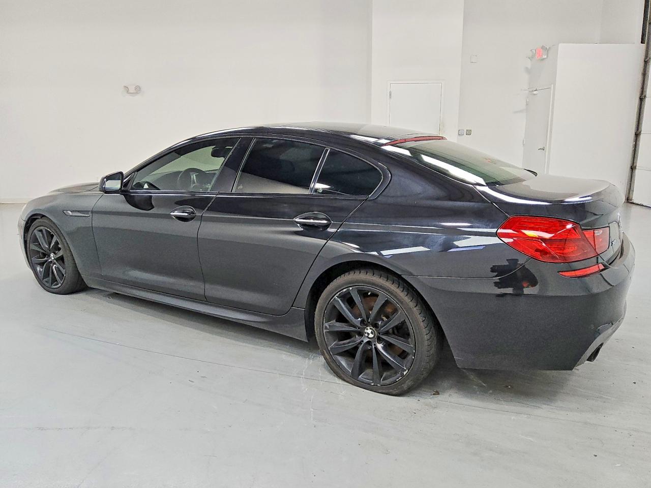 2015 Bmw 640 Xi Gran Coupe Black vin: WBA6B8C52FD453240
