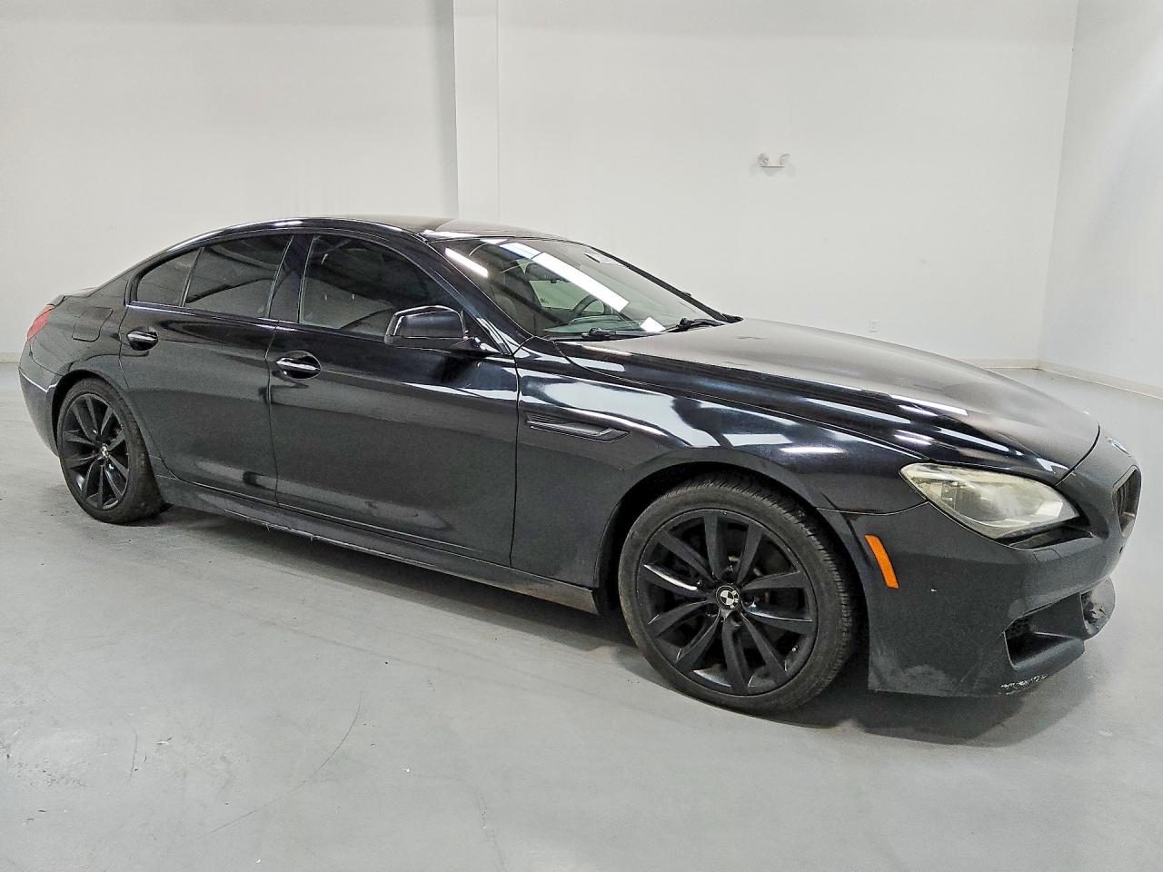 2015 Bmw 640 Xi Gran Coupe Black vin: WBA6B8C52FD453240