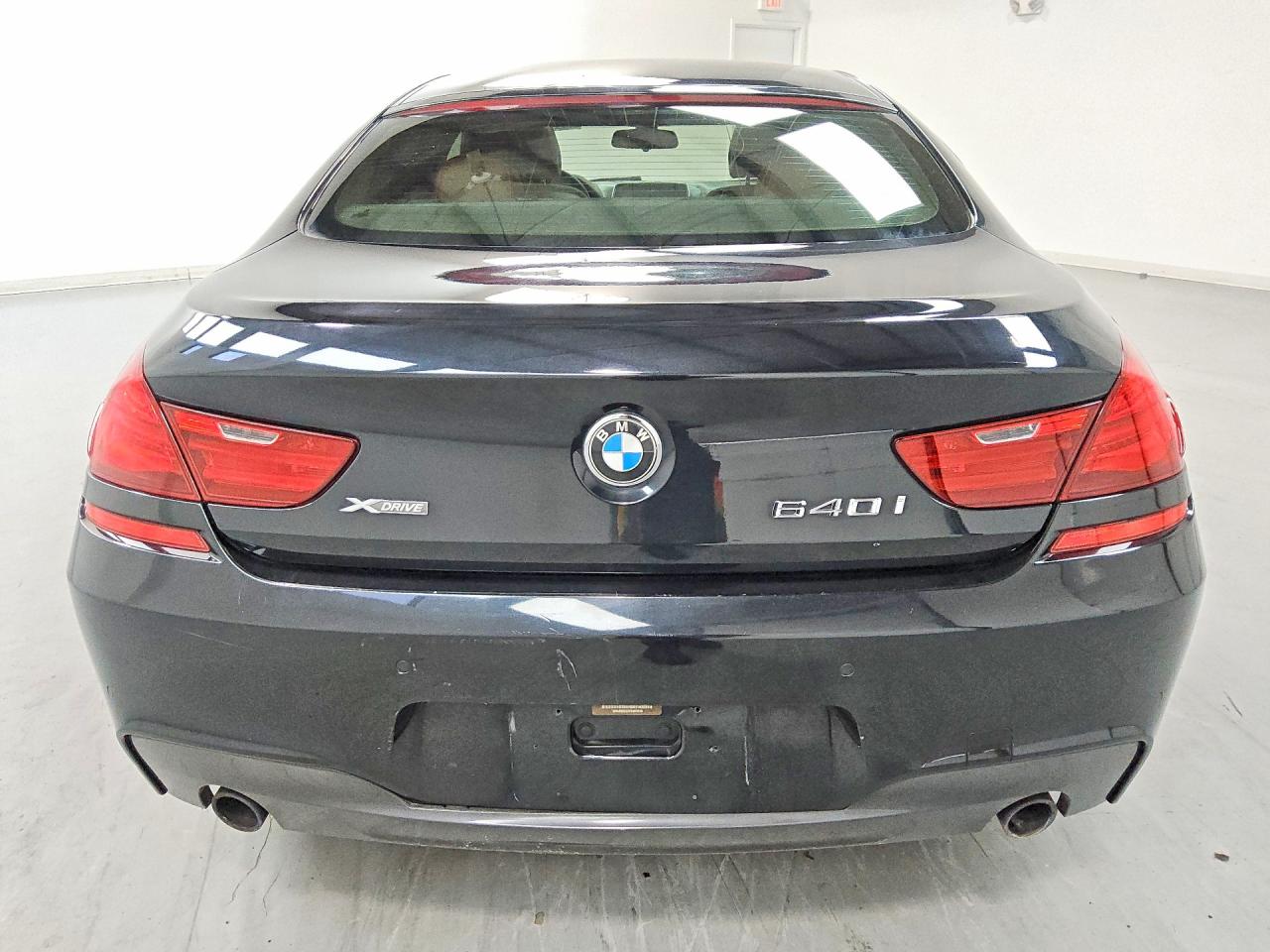 2015 Bmw 640 Xi Gran Coupe Black vin: WBA6B8C52FD453240
