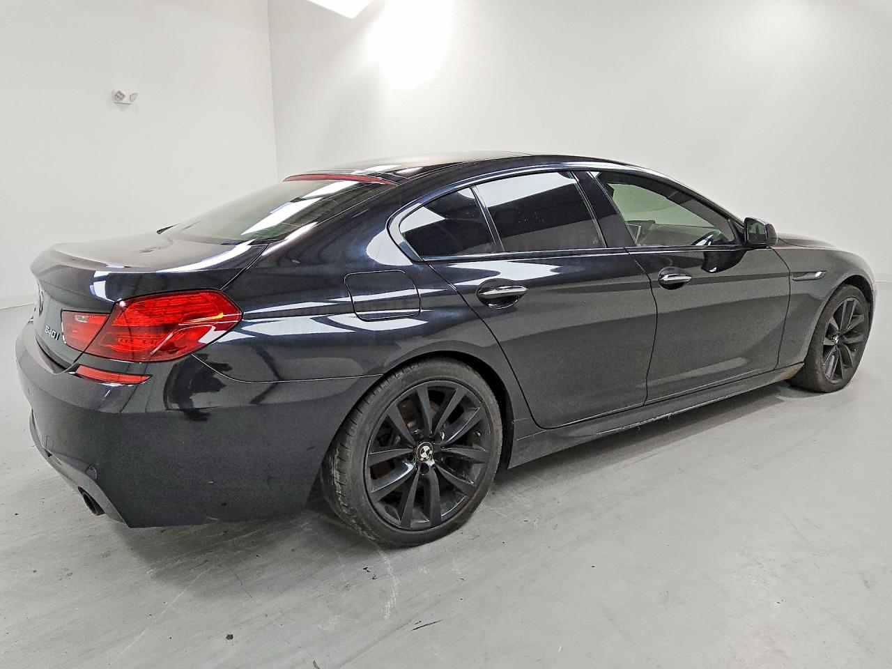 2015 Bmw 640 Xi Gran Coupe Black vin: WBA6B8C52FD453240