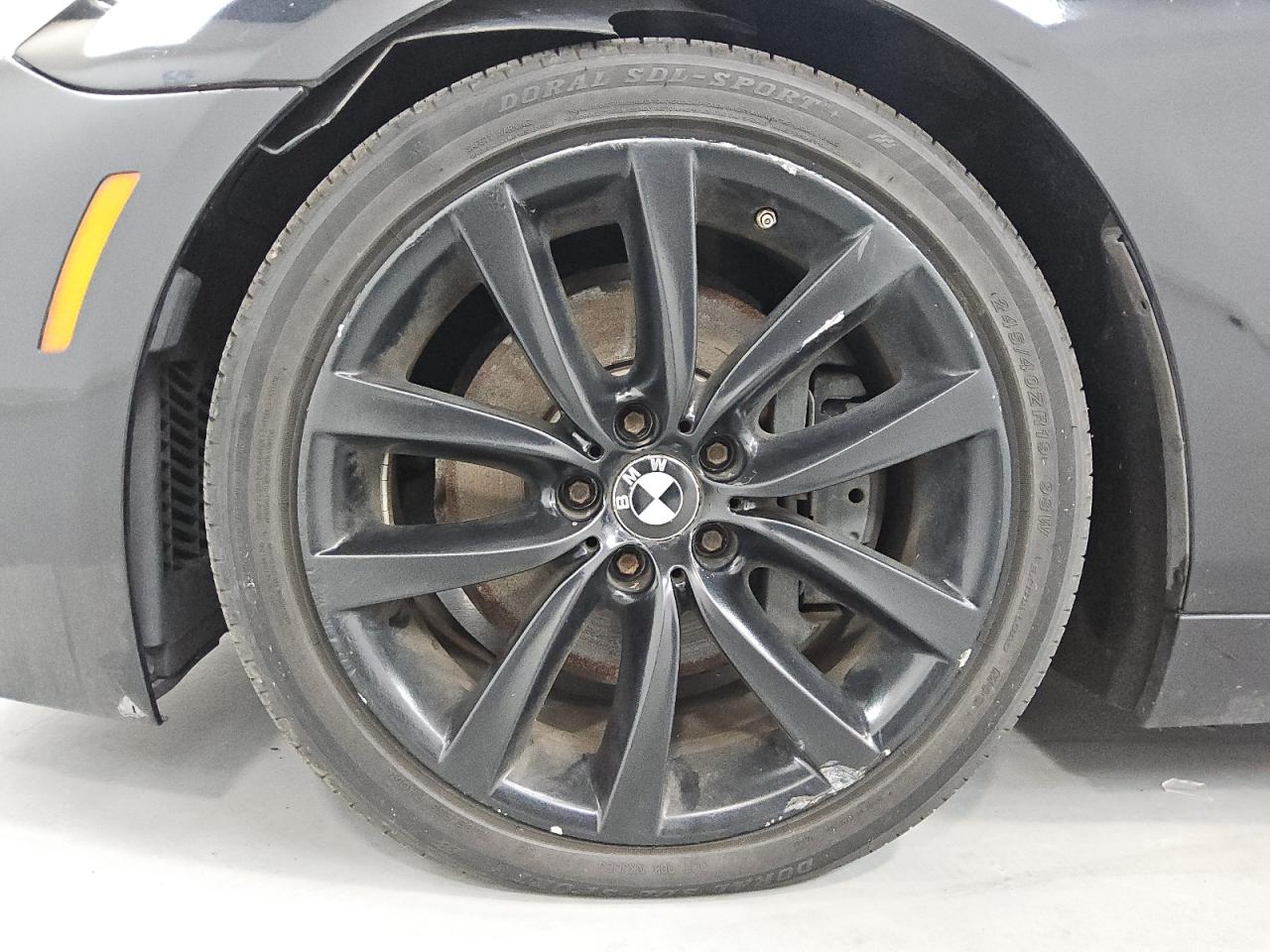 2015 Bmw 640 Xi Gran Coupe Black vin: WBA6B8C52FD453240 Damage: Left Front Wheel, Curb Rash, > 12 Inches
