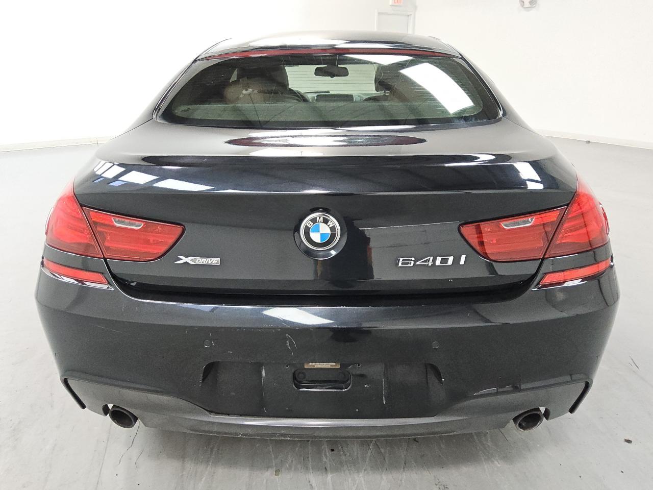2015 Bmw 640 Xi Gran Coupe Black vin: WBA6B8C52FD453240 Damage: Deck Lid, Chipped, 4