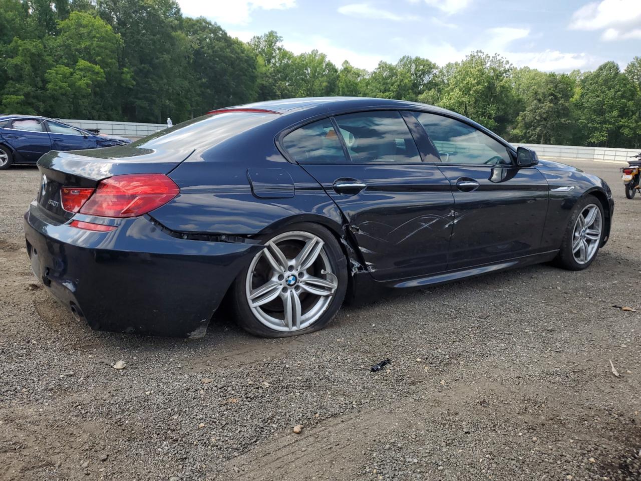 2015 Bmw 640 Xi Gran Coupe Blue vin: WBA6B8C52FD453299